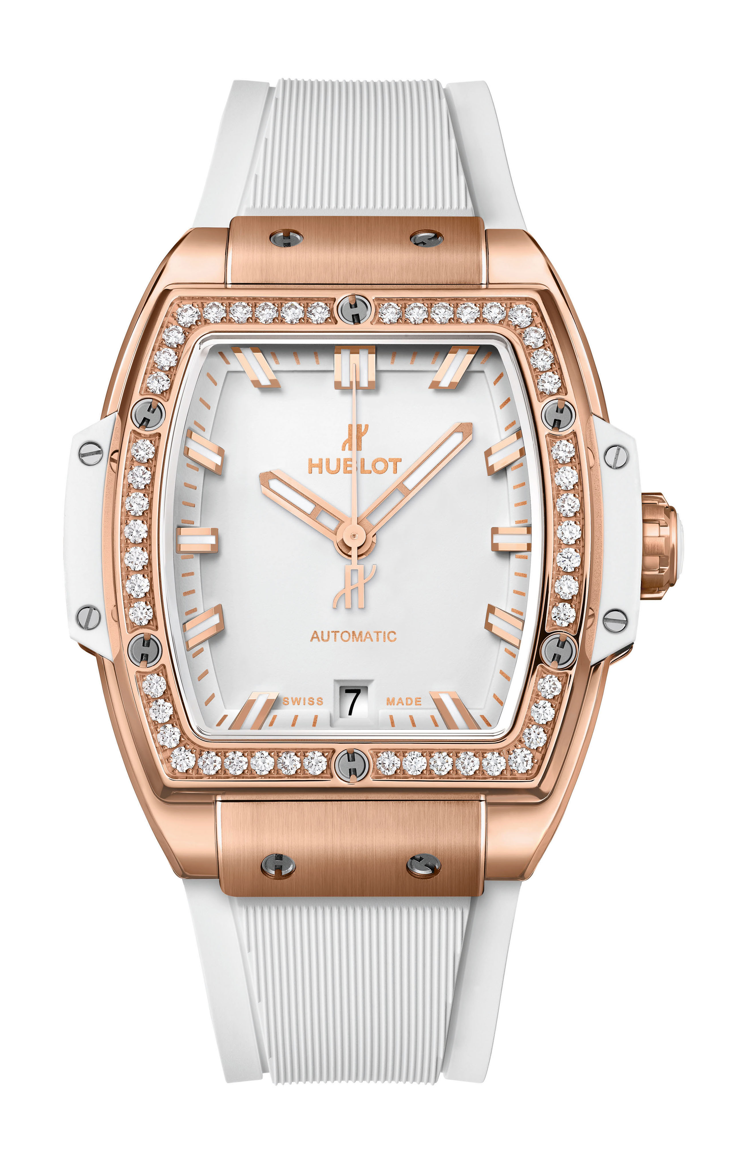 Hublot Spirit of Big Bang King Gold White Diamonds luxury timepiece - detailed view