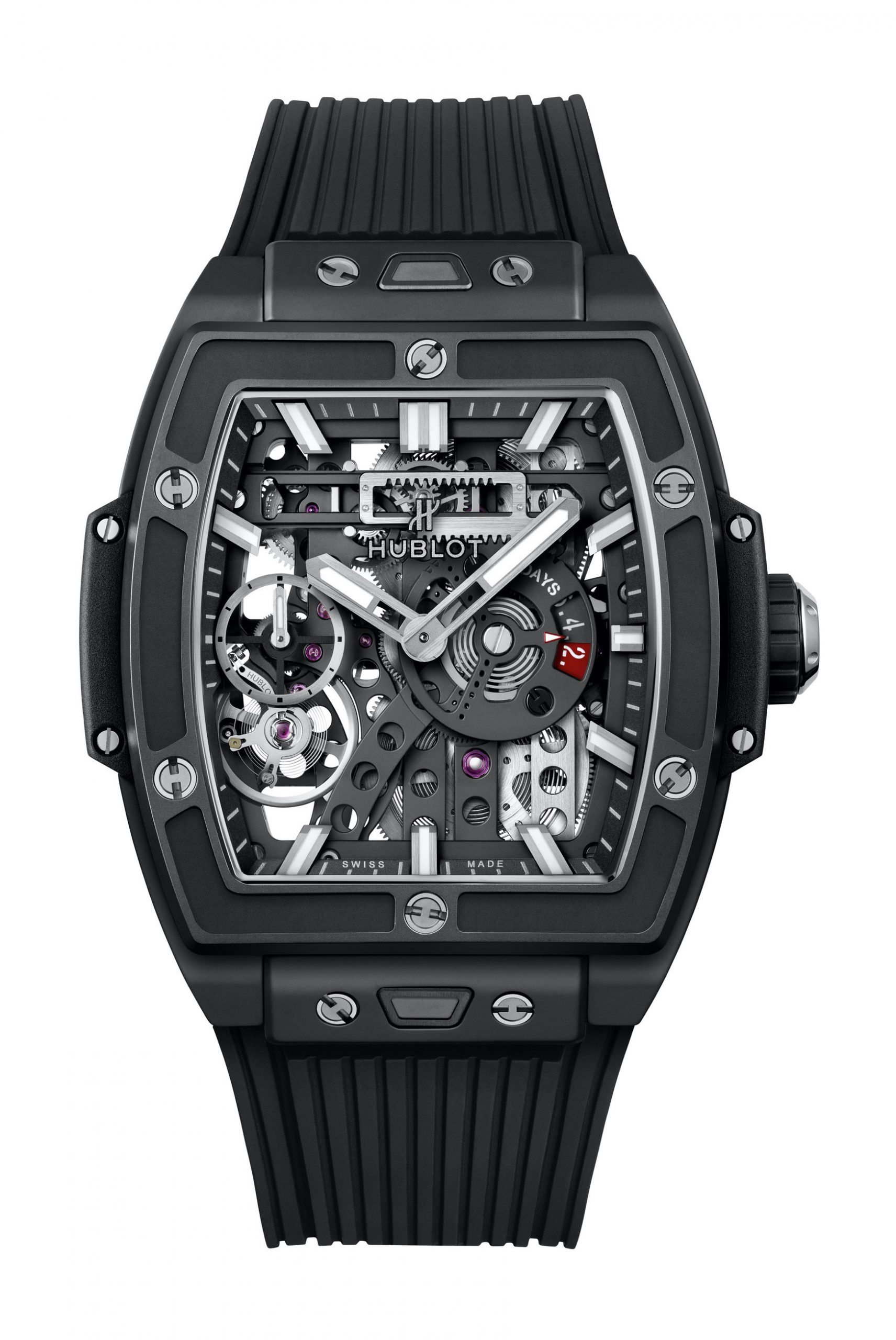 Hublot Spirit of Big Bang Meca-10 Black Magic luxury timepiece - detailed view