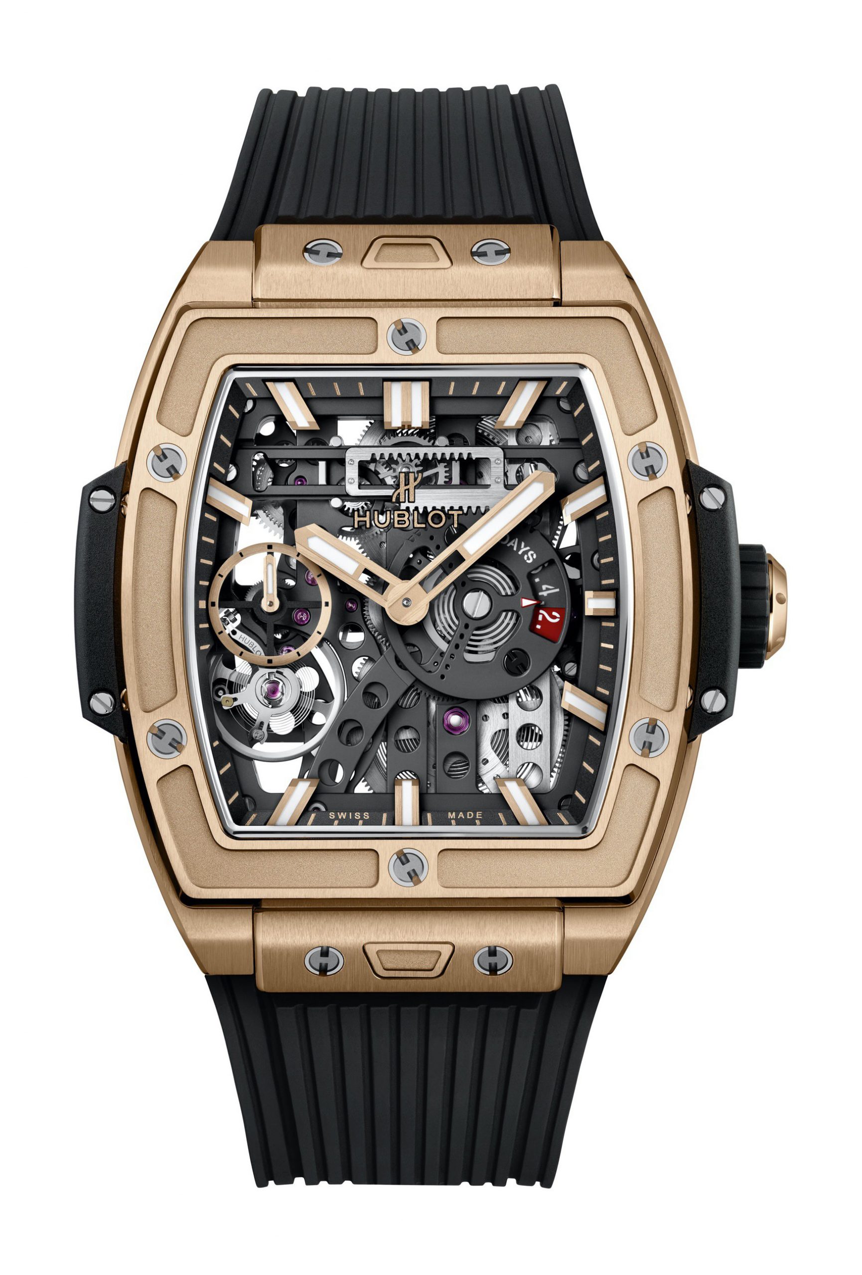Hublot Spirit of Big Bang Meca-10 King Gold luxury timepiece - detailed view