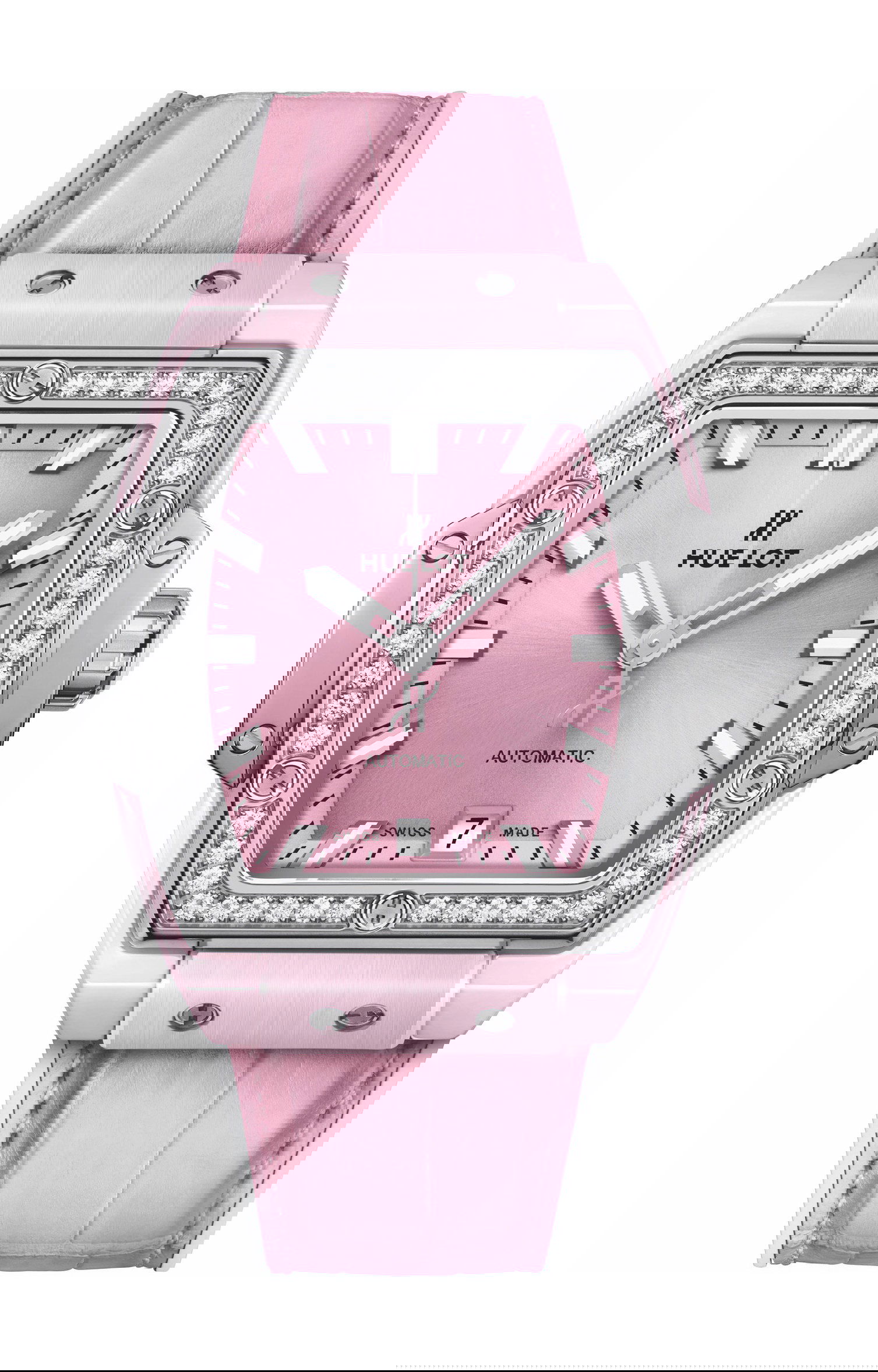 Hublot Spirit of Big Bang Pink Ceramic Titanium Diamonds luxury timepiece - detailed view