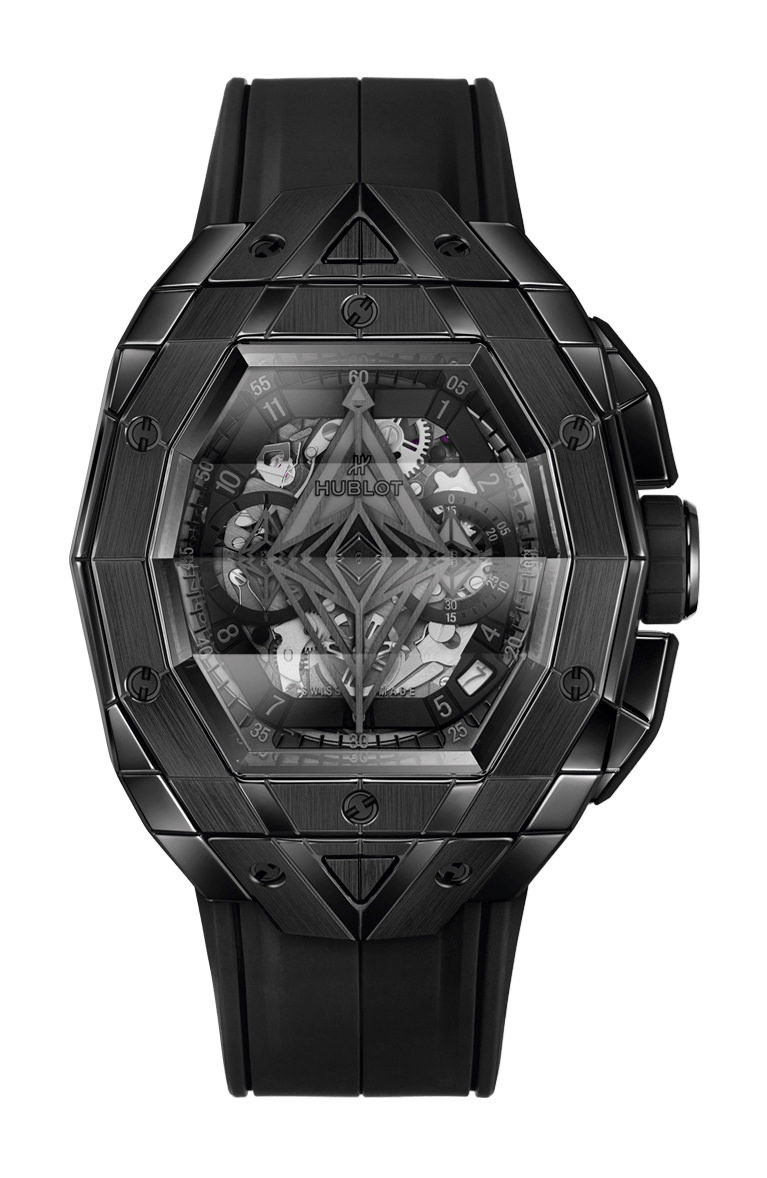 Hublot Spirit of Big Bang Sang Bleu All Black luxury timepiece - detailed view