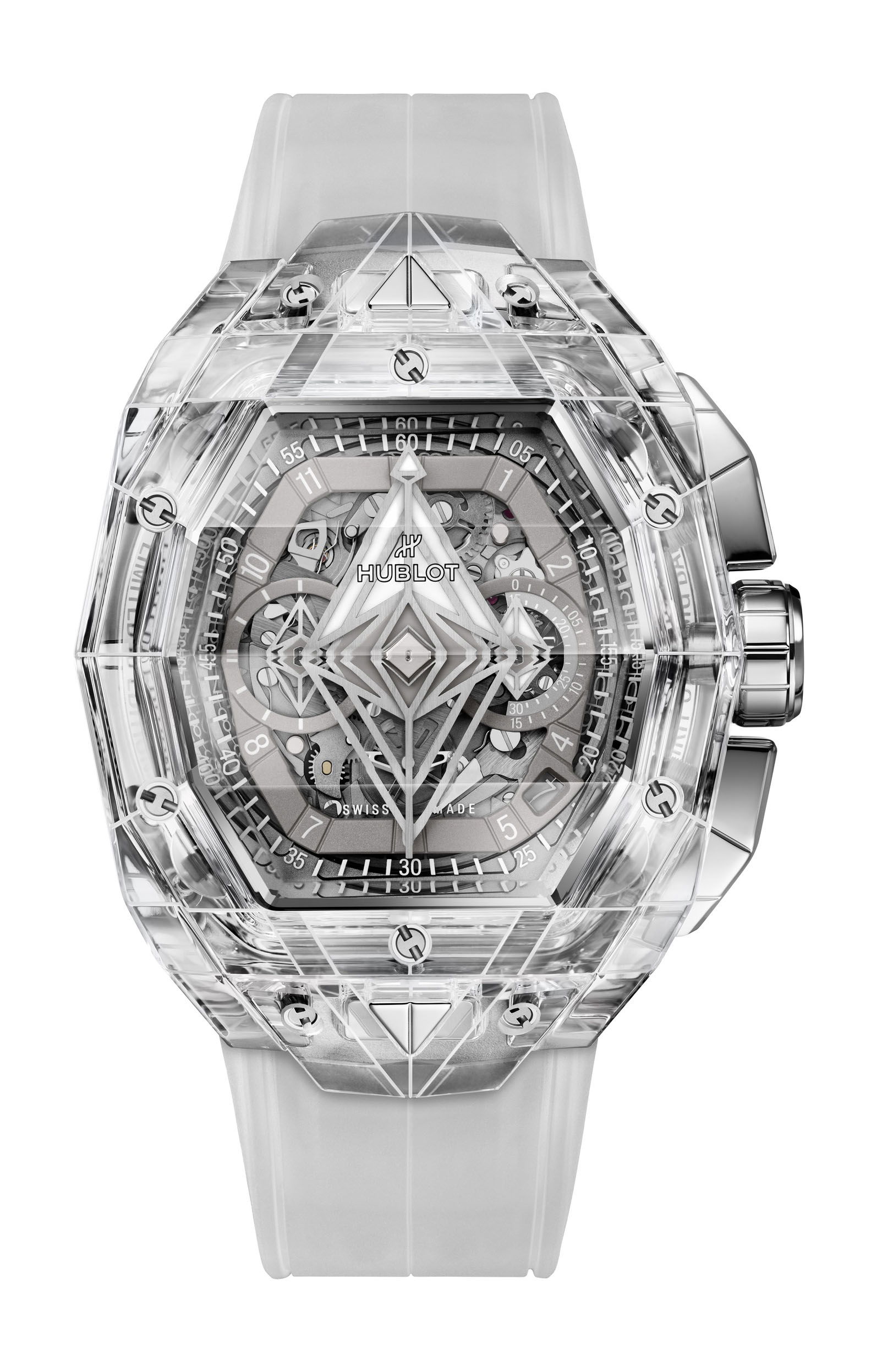 Hublot Spirit of Big Bang Sang Bleu Sapphire luxury timepiece - detailed view