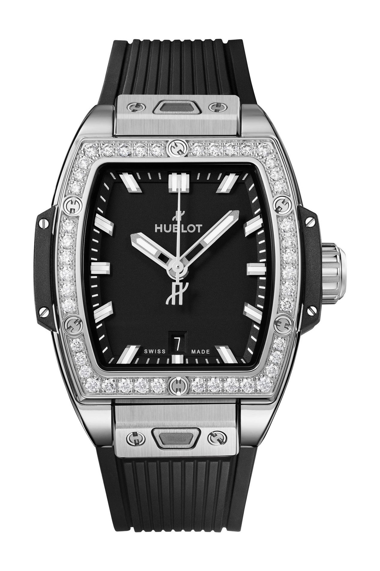 Hublot Spirit of Big Bang Steel Diamonds luxury timepiece - detailed view