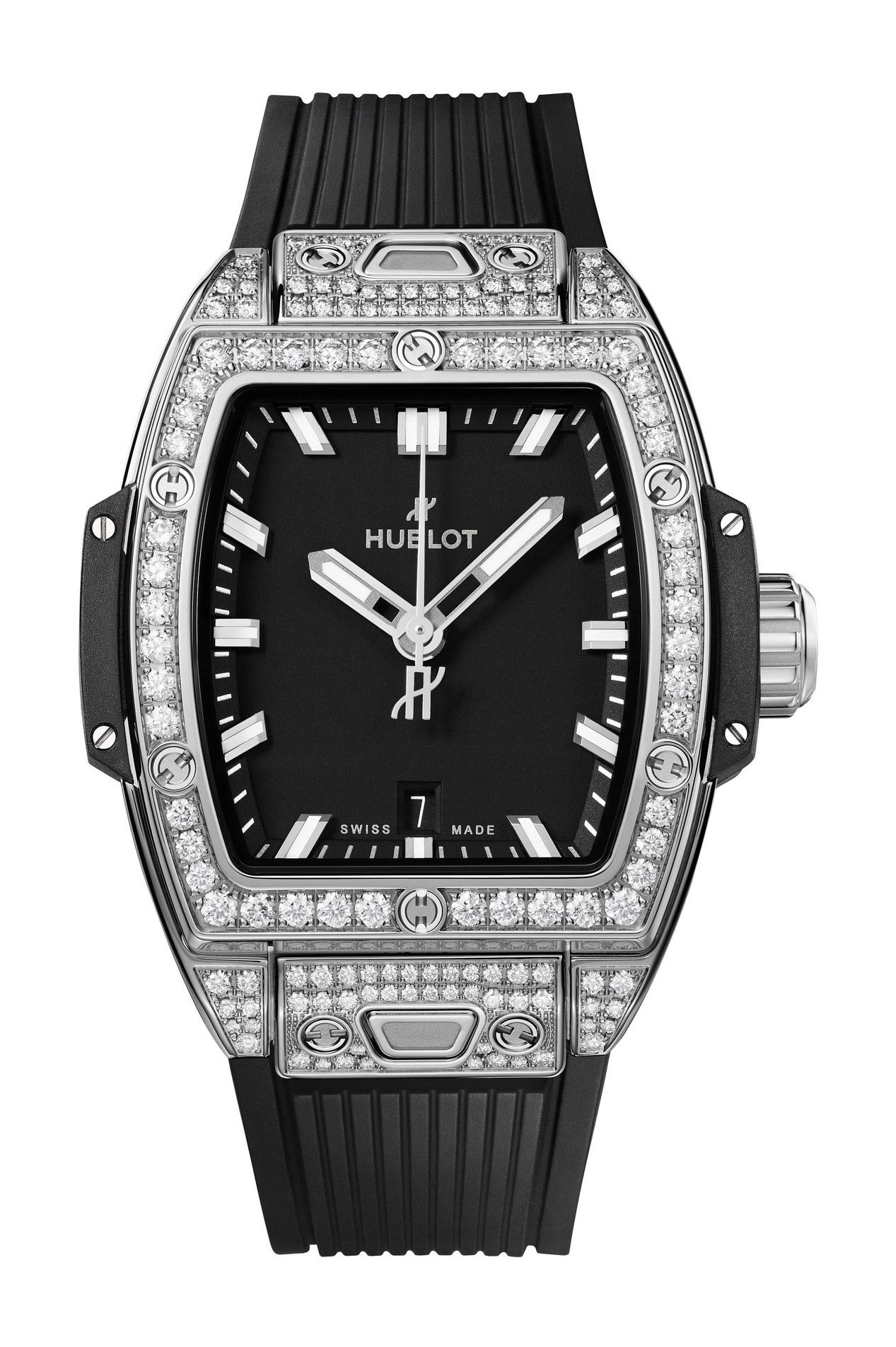 Hublot Spirit of Big Bang Steel Pavé luxury timepiece - detailed view