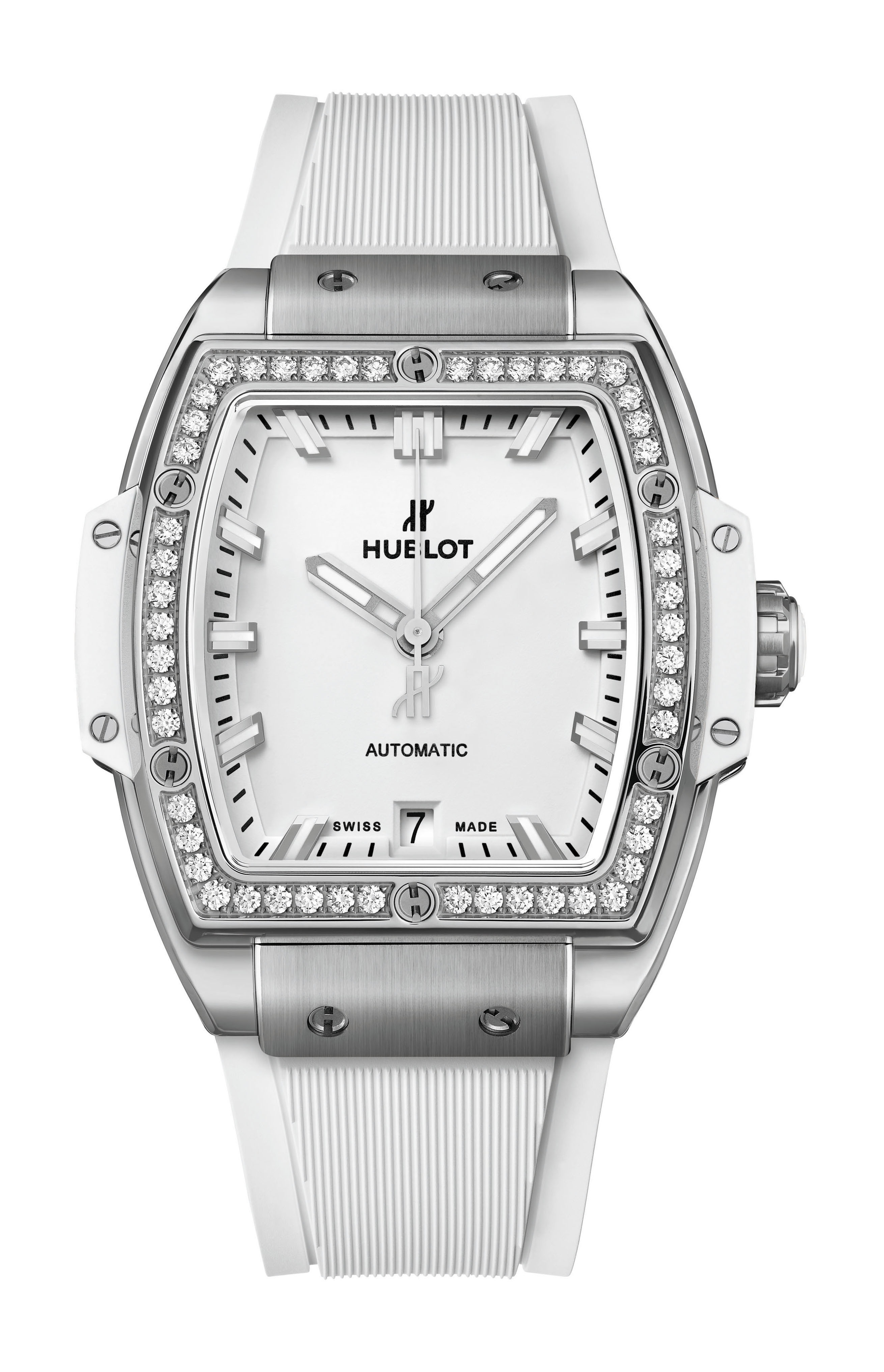 Hublot Spirit of Big Bang Titanium White Diamonds luxury timepiece - detailed view