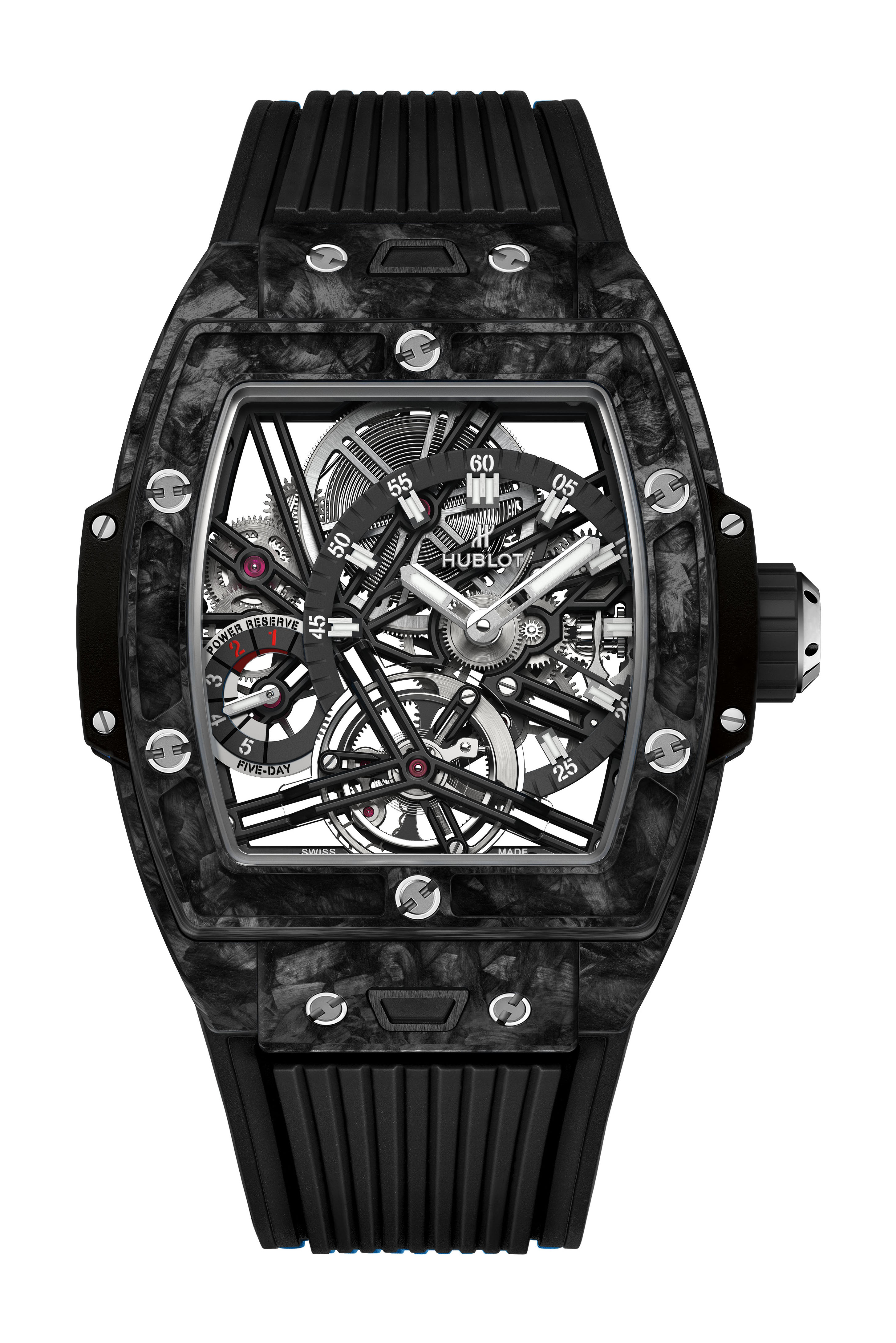 Hublot Spirit of Big Bang Tourbillon Carbon Black luxury timepiece - detailed view