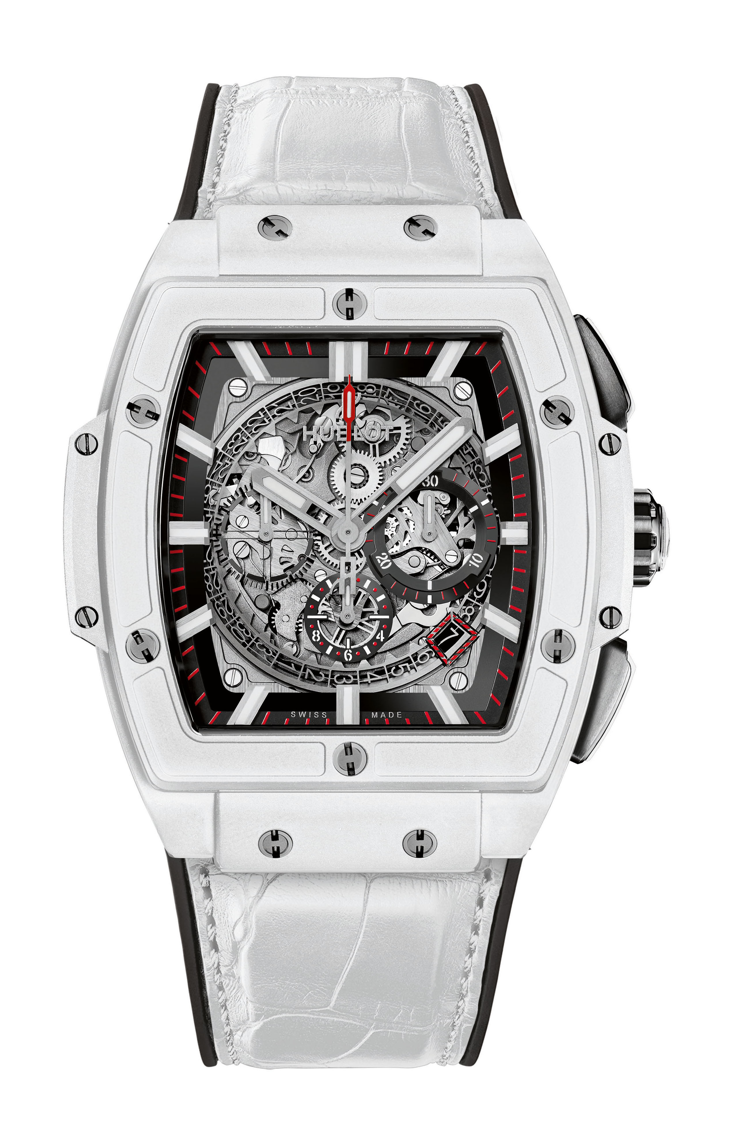 Hublot Spirit Of Big Bang White Ceramic luxury timepiece - detailed view
