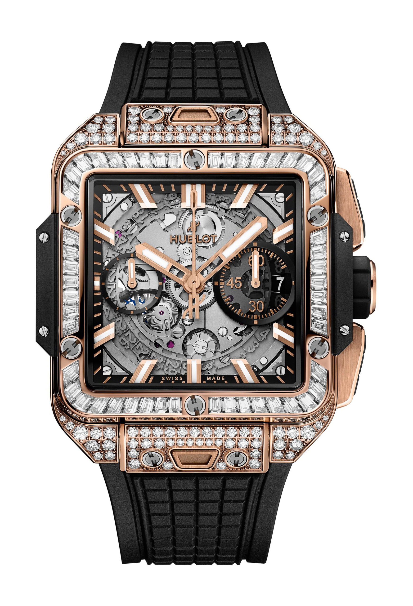 Hublot Square Bang Unico King Gold Jewellery luxury timepiece - detailed view