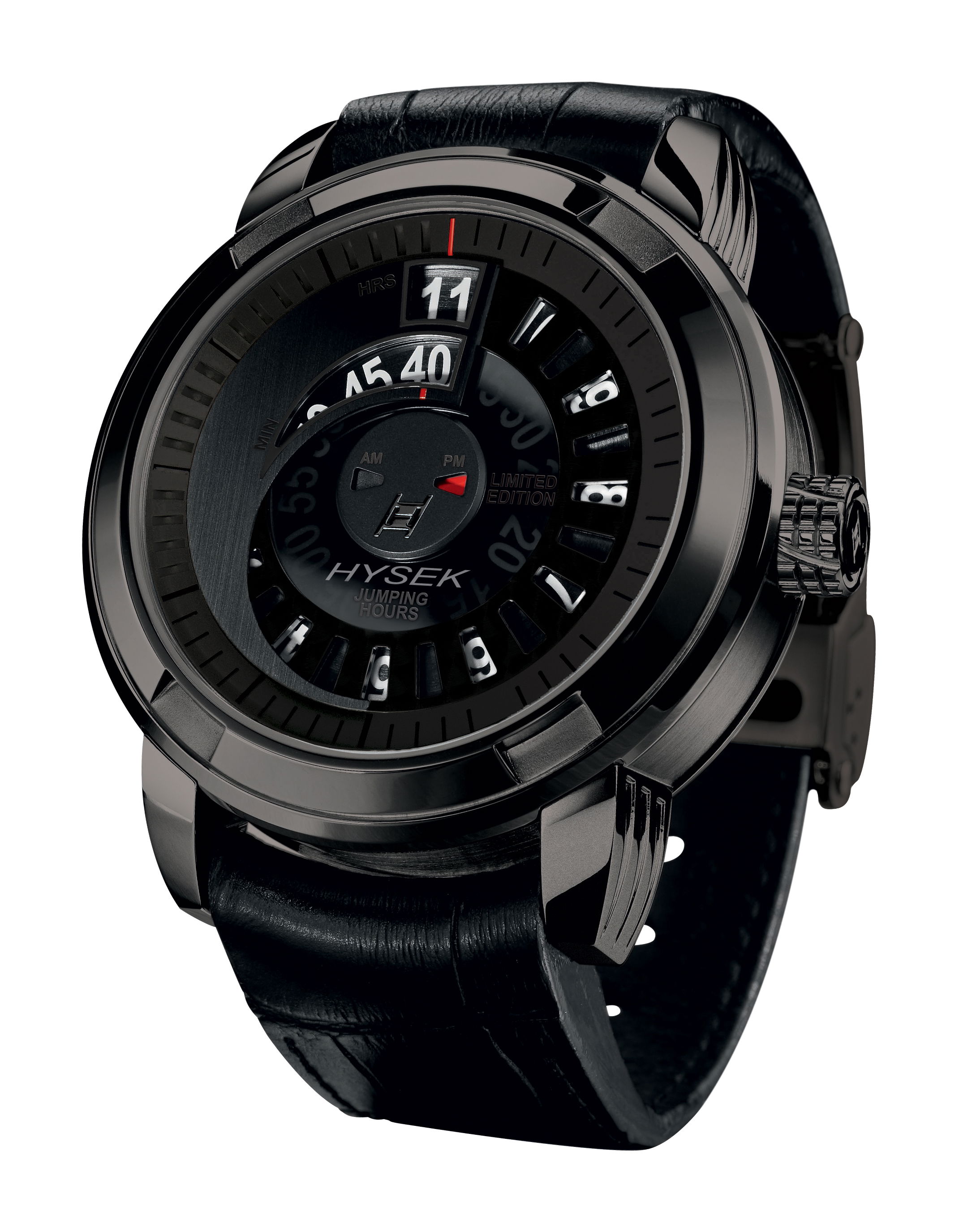 Hysek IO 47MM JUMPING HOUR luxury timepiece - detailed view