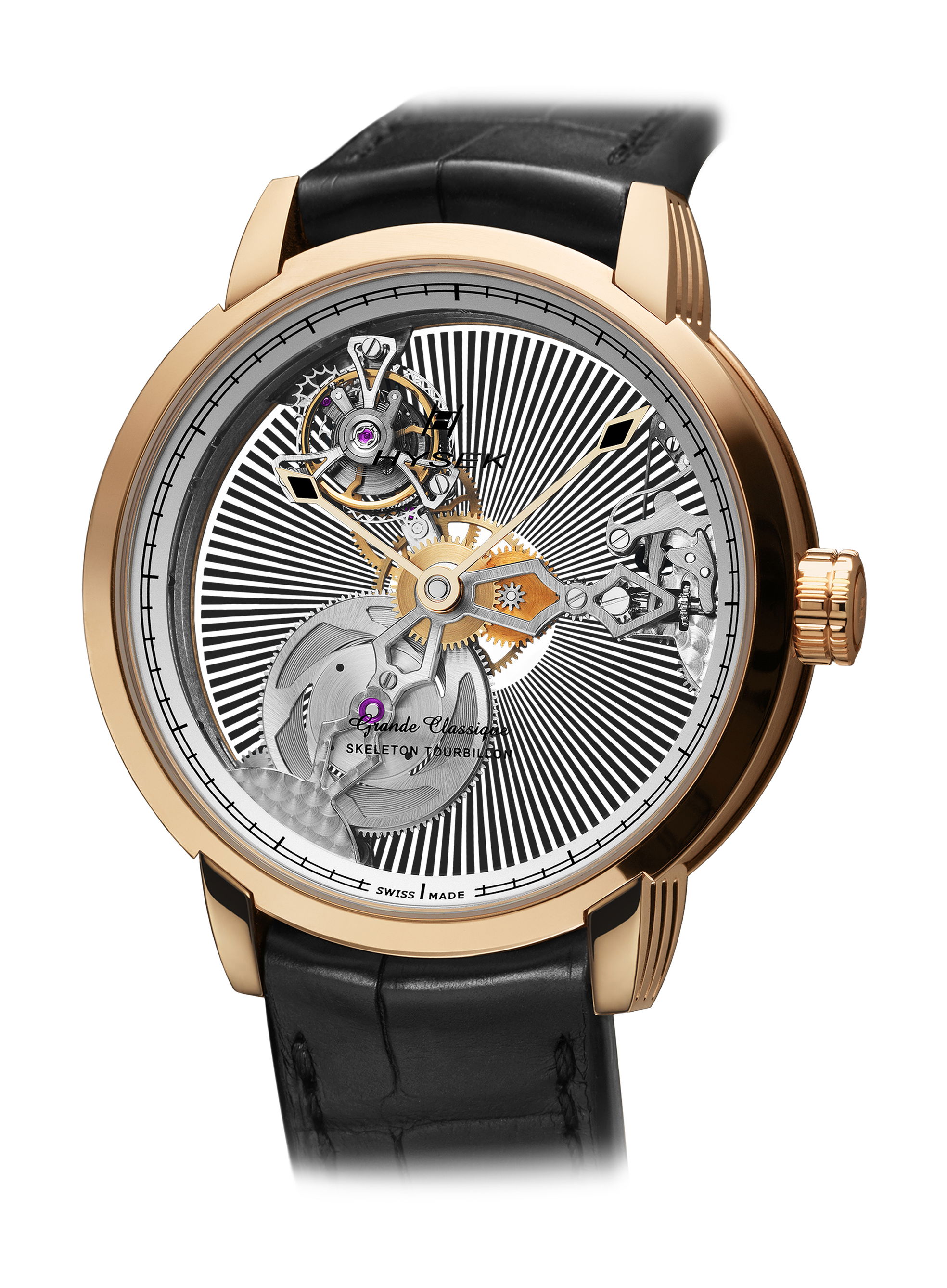 Hysek IO SKELETON TOURBILLON luxury timepiece - detailed view