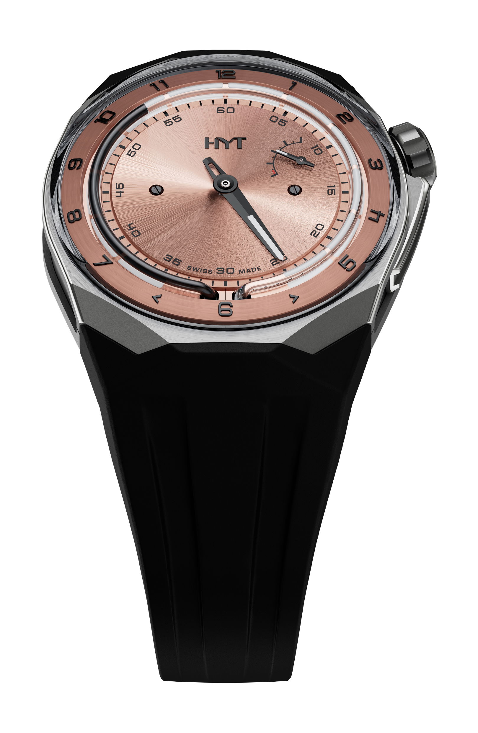 HYT T1 Series Titanium Salmon luxury timepiece - detailed view