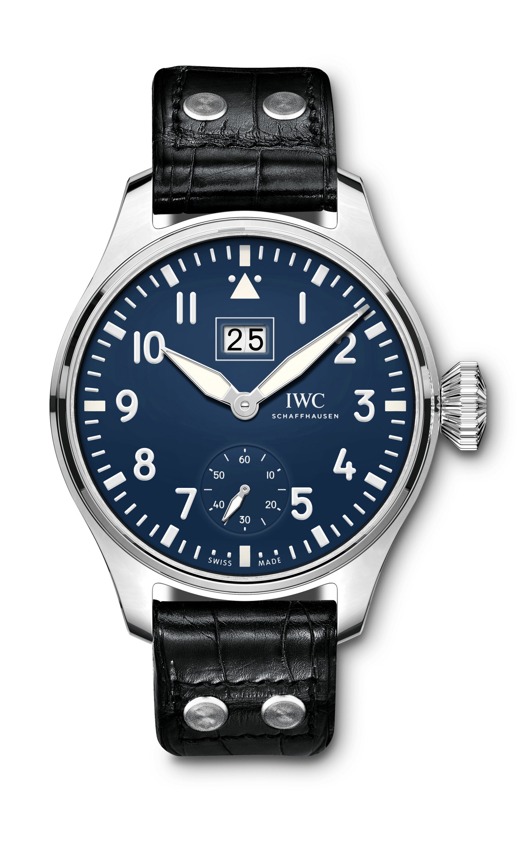 IWC Schaffhausen Big Pilot’s Watch Big Date Edition “150 Years” luxury timepiece - detailed view