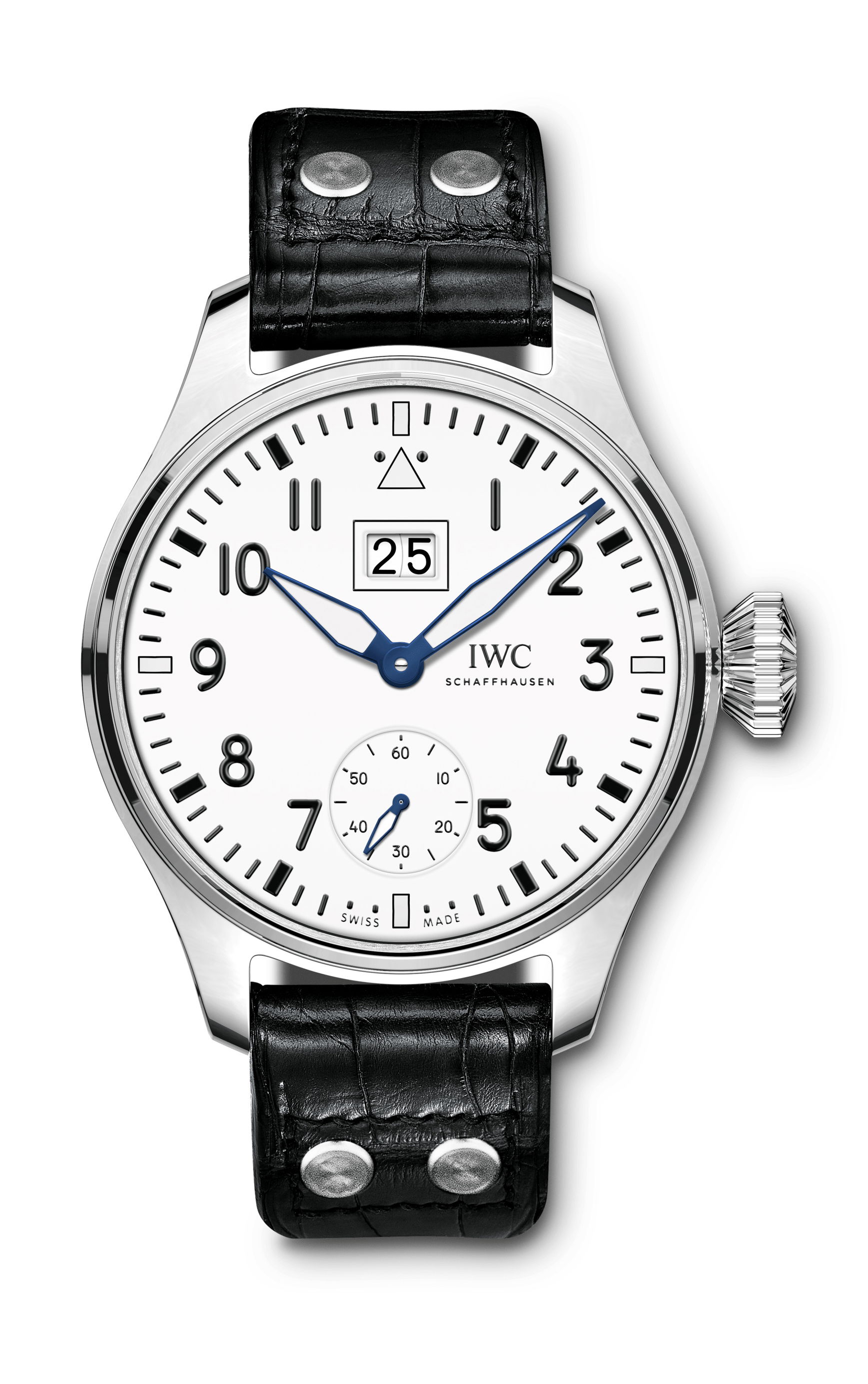 IWC Schaffhausen Big Pilot’s Watch Big Date Edition “150 Years” luxury timepiece - detailed view