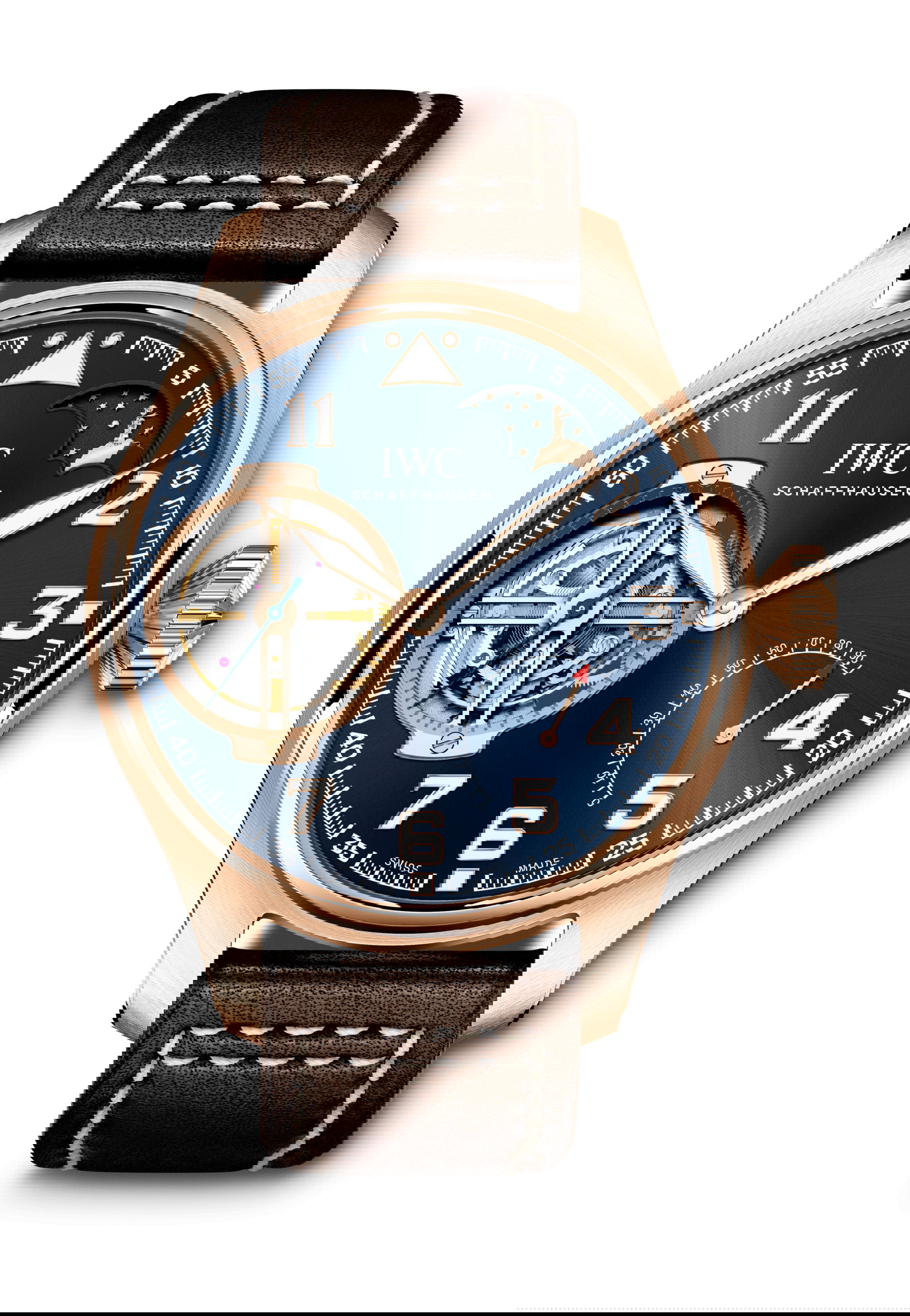 IWC Schaffhausen Big Pilot’s Watch Constant-Force Tourbillon Edition “Le Petit Prince” luxury timepiece - detailed view