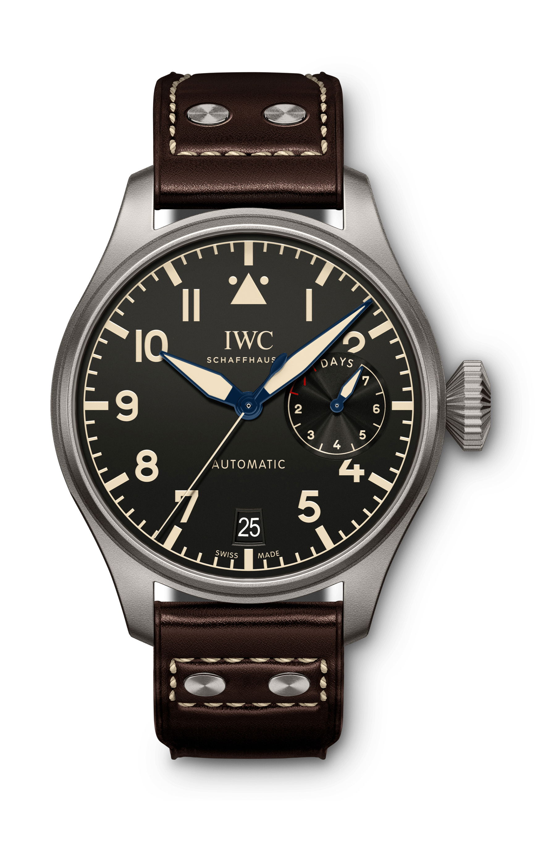 IWC Schaffhausen Big Pilot’s Watch Heritage luxury timepiece - detailed view