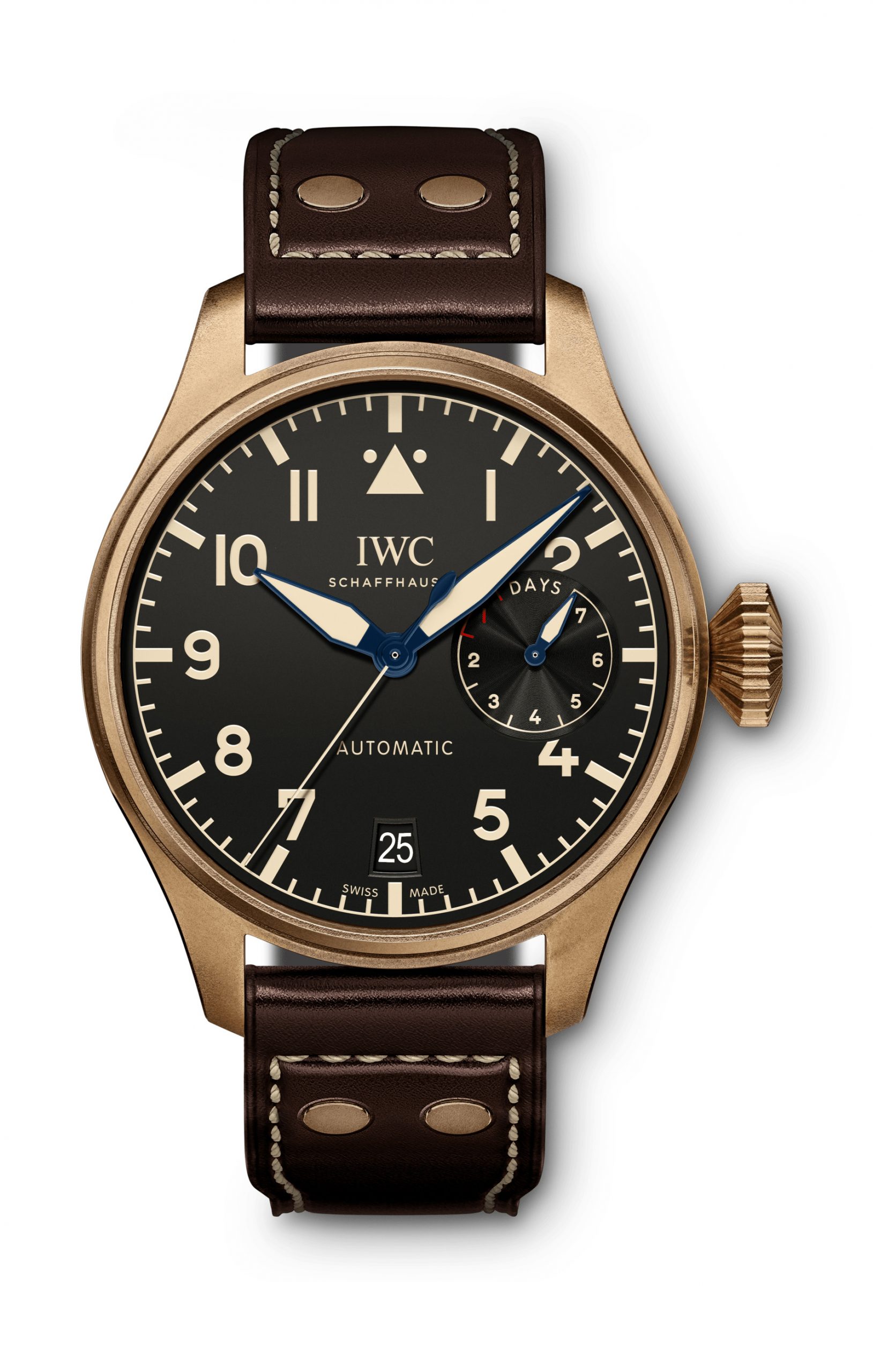 IWC Schaffhausen Big Pilot’s Watch Heritage luxury timepiece - detailed view