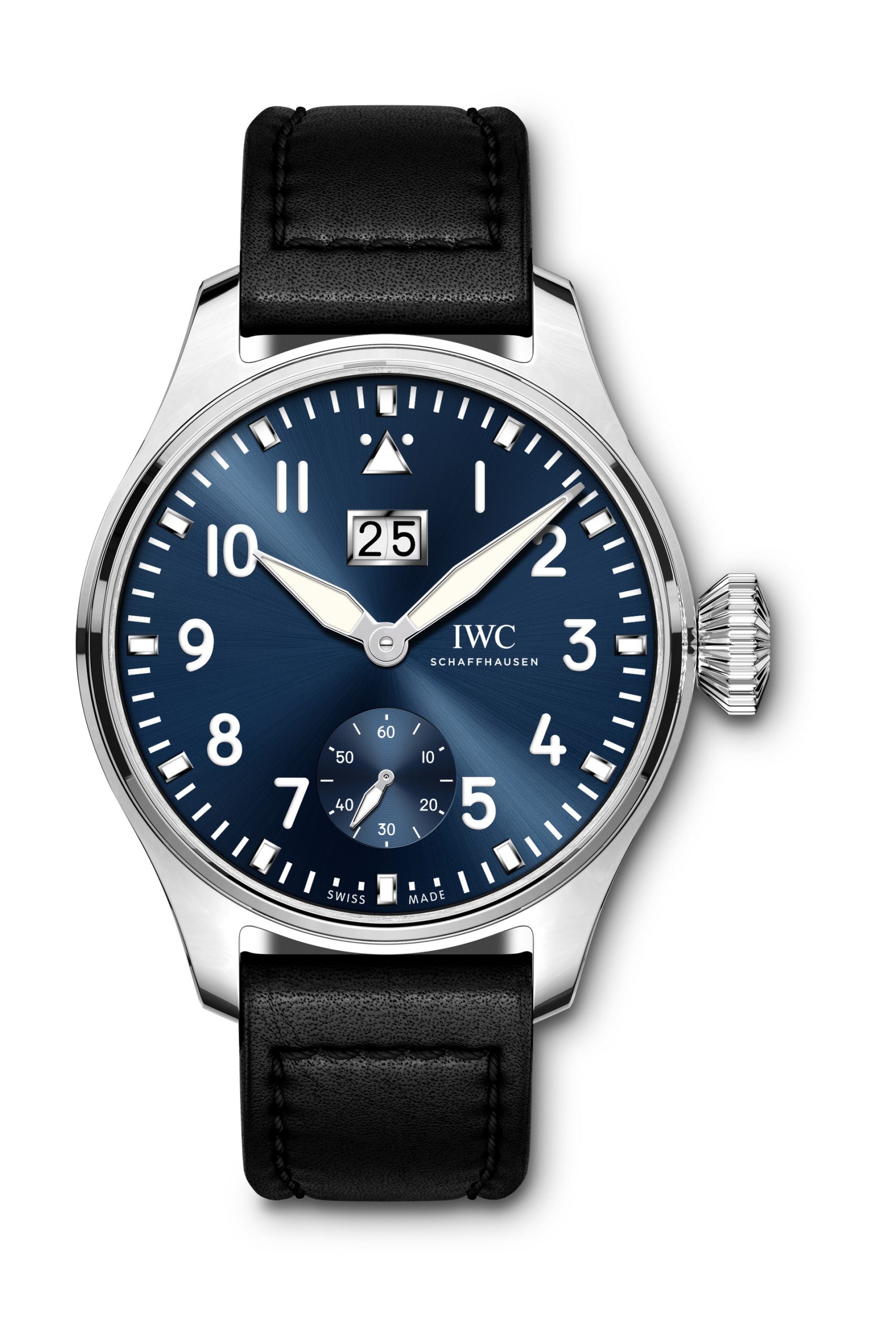 IWC Schaffhausen Big Pilot’s Watch Big Date Edition “Zürich” luxury timepiece - detailed view