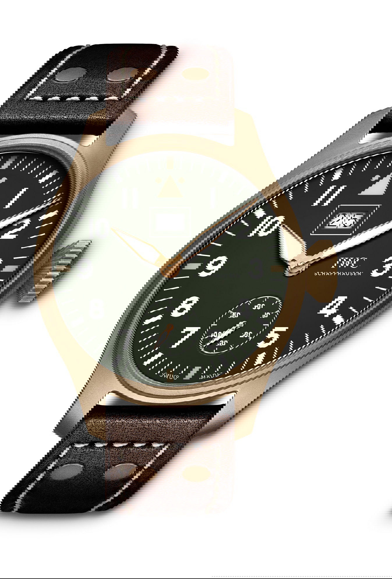 IWC Schaffhausen Big Pilot’s Watch Big Date Spitfire Edition “Mission accomplished” luxury timepiece - detailed view