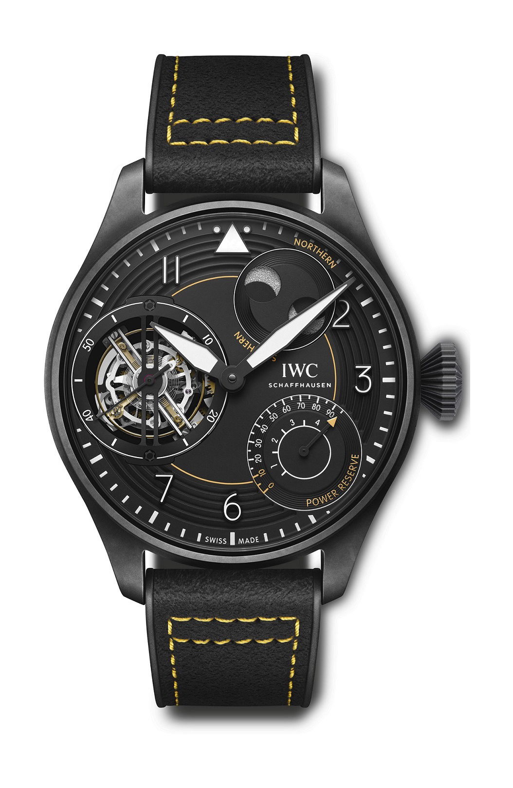 IWC Schaffhausen Big Pilot’s Watch Constant-Force Tourbillon “IWC Racing* luxury timepiece - detailed view