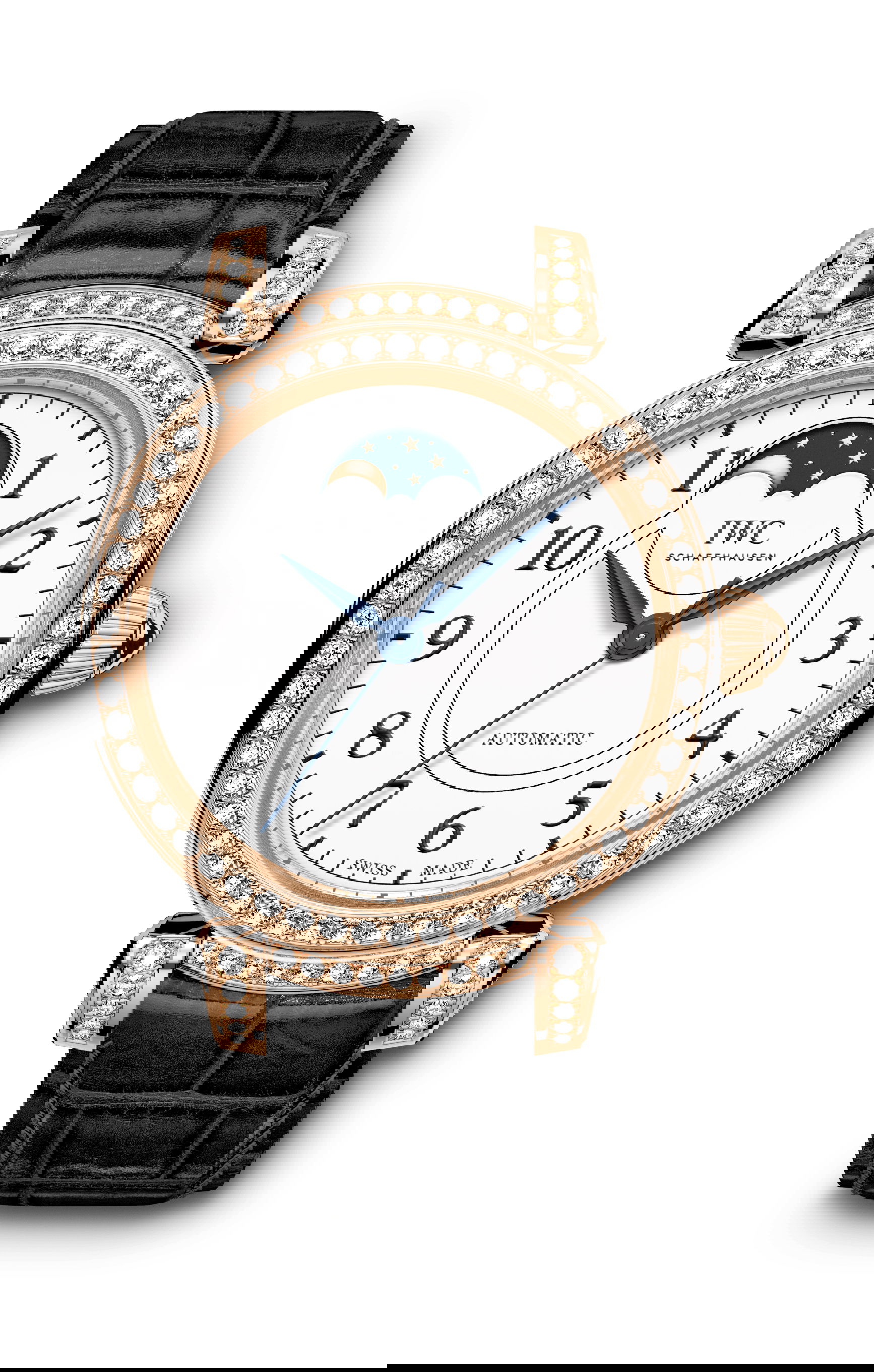 IWC Schaffhausen Da Vinci Automatic Moon Phase 36 Edition “150 years” luxury timepiece - detailed view