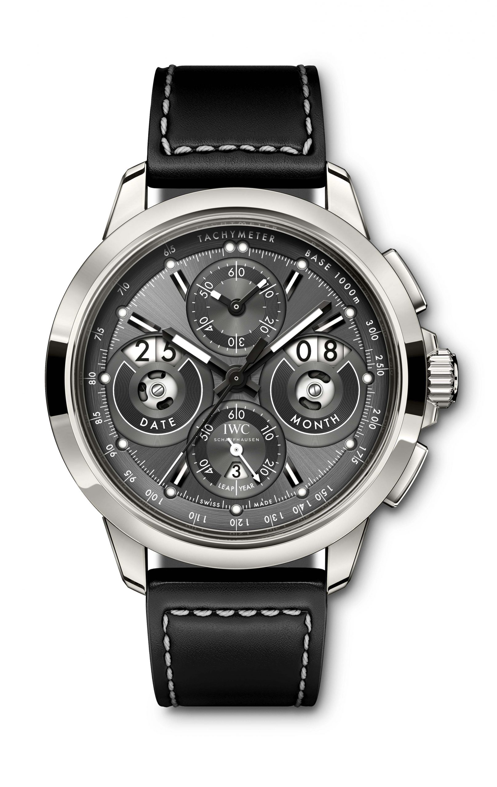 IWC Schaffhausen Ingenieur Perpetual Calendar Digital Date-Month luxury timepiece - detailed view