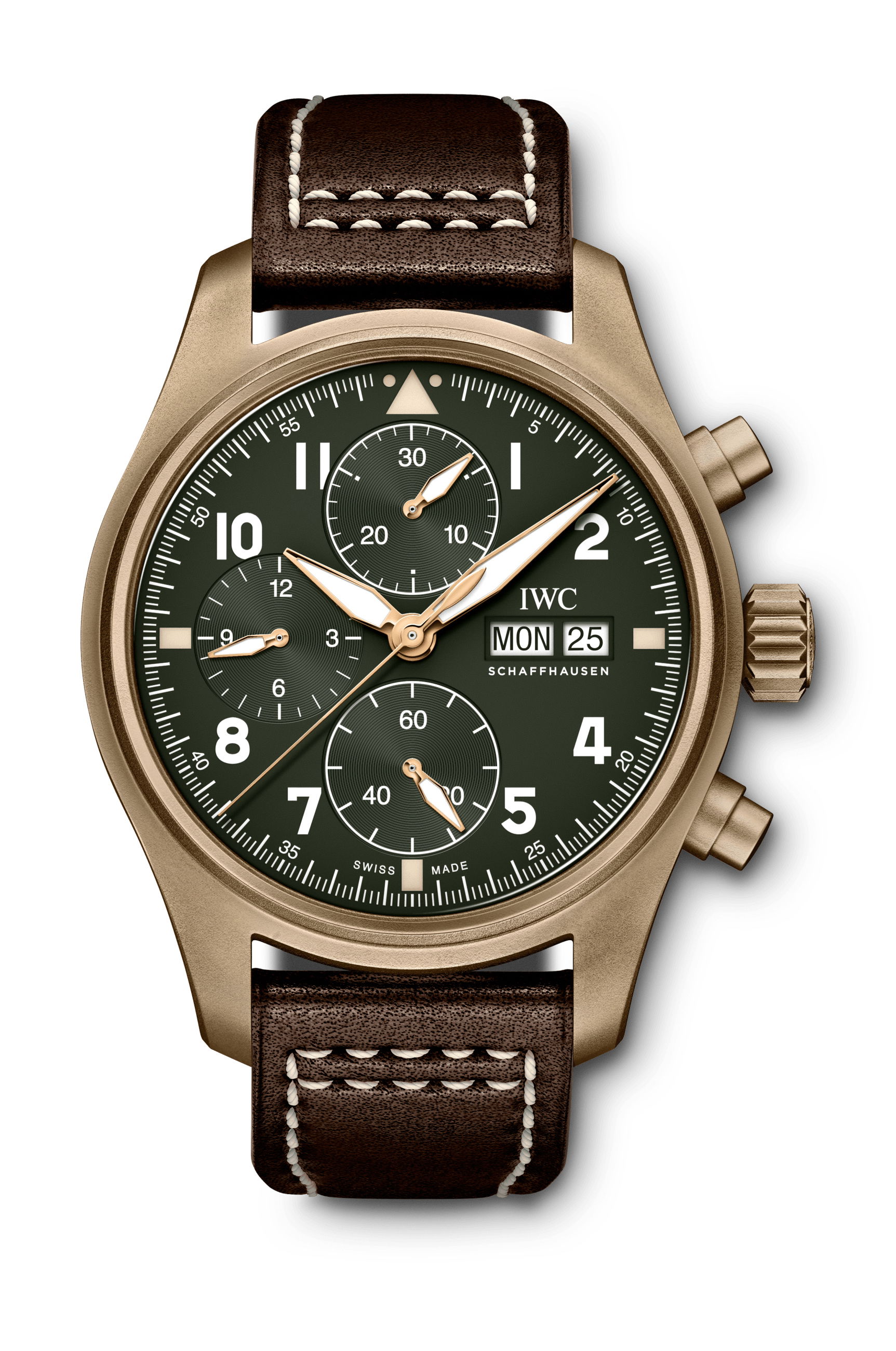 IWC Schaffhausen Pilot’s Watch Chronograph Spitfire luxury timepiece - detailed view