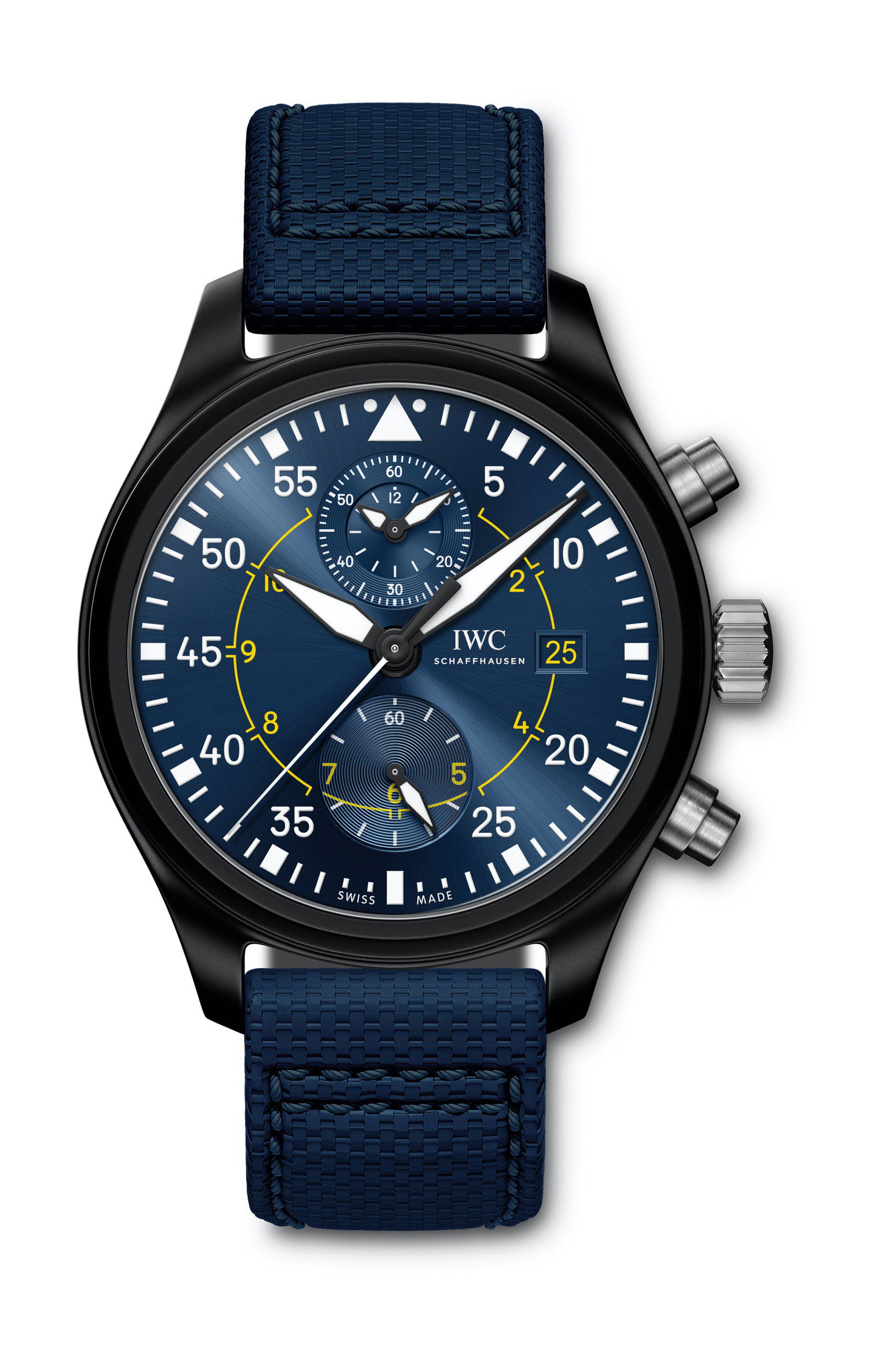IWC Schaffhausen Pilot’s Watch Chronograph Edition “Blue Angels” luxury timepiece - detailed view