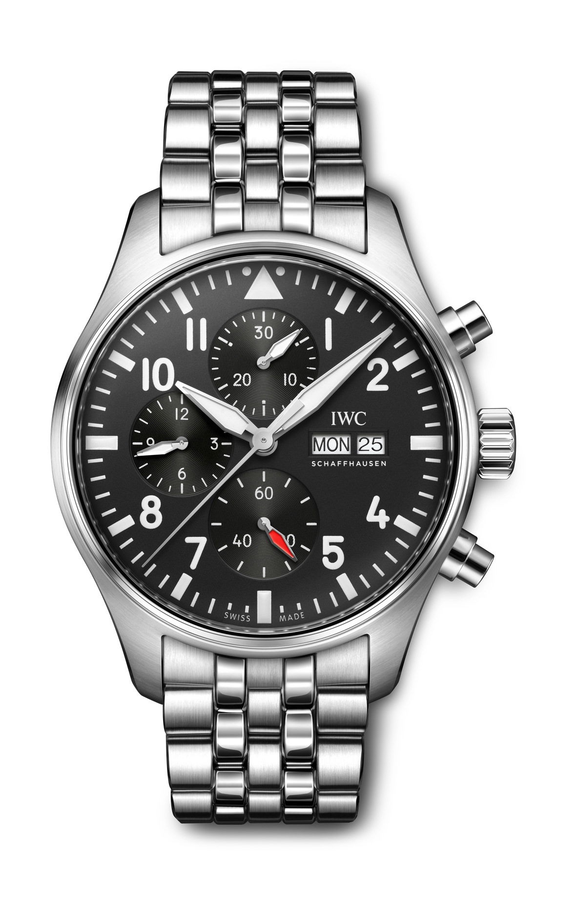 IWC Schaffhausen Pilot’s Watch Chronograph 43 luxury timepiece - detailed view