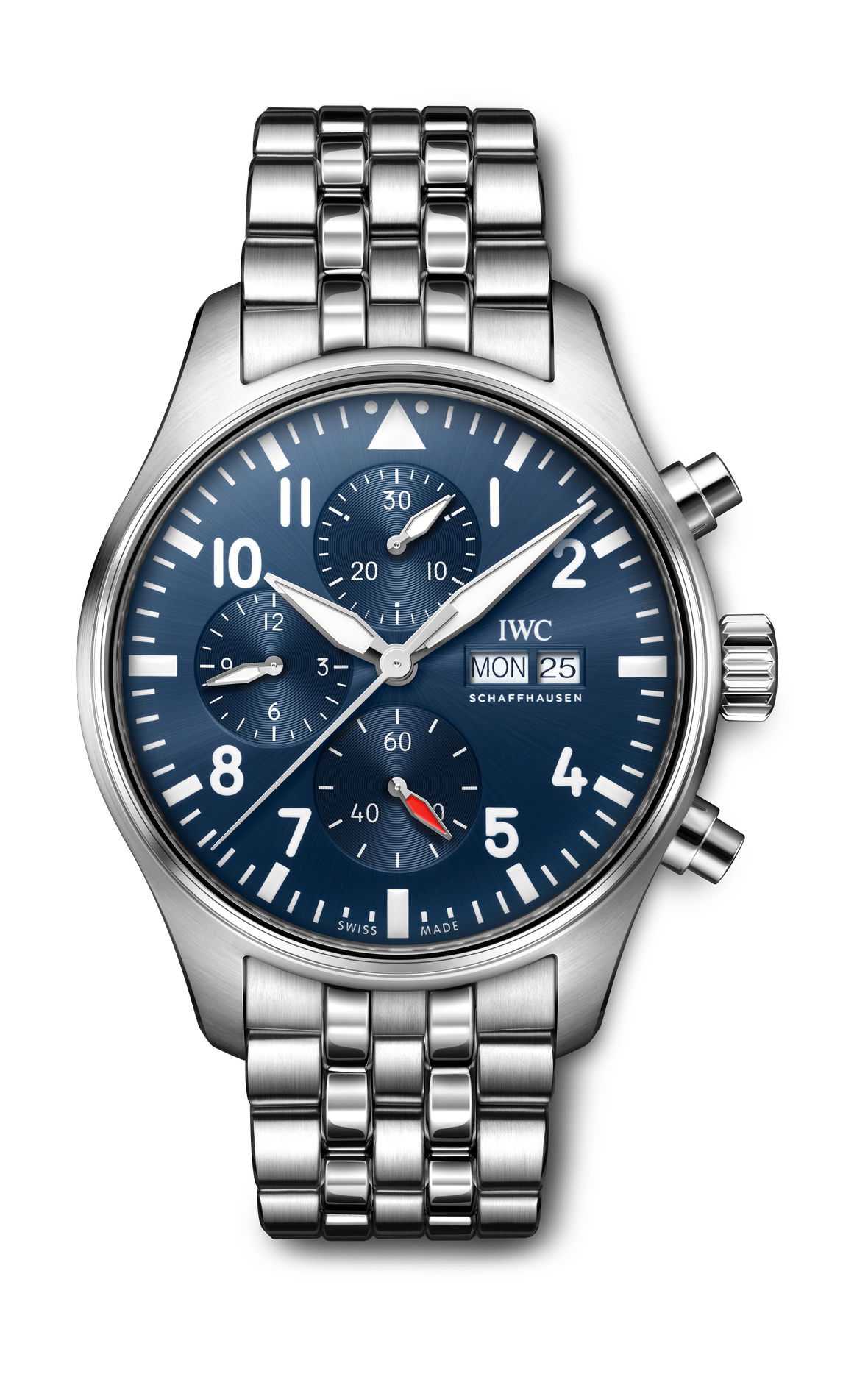 IWC Schaffhausen Pilot’s Watch Chronograph 43 luxury timepiece - detailed view
