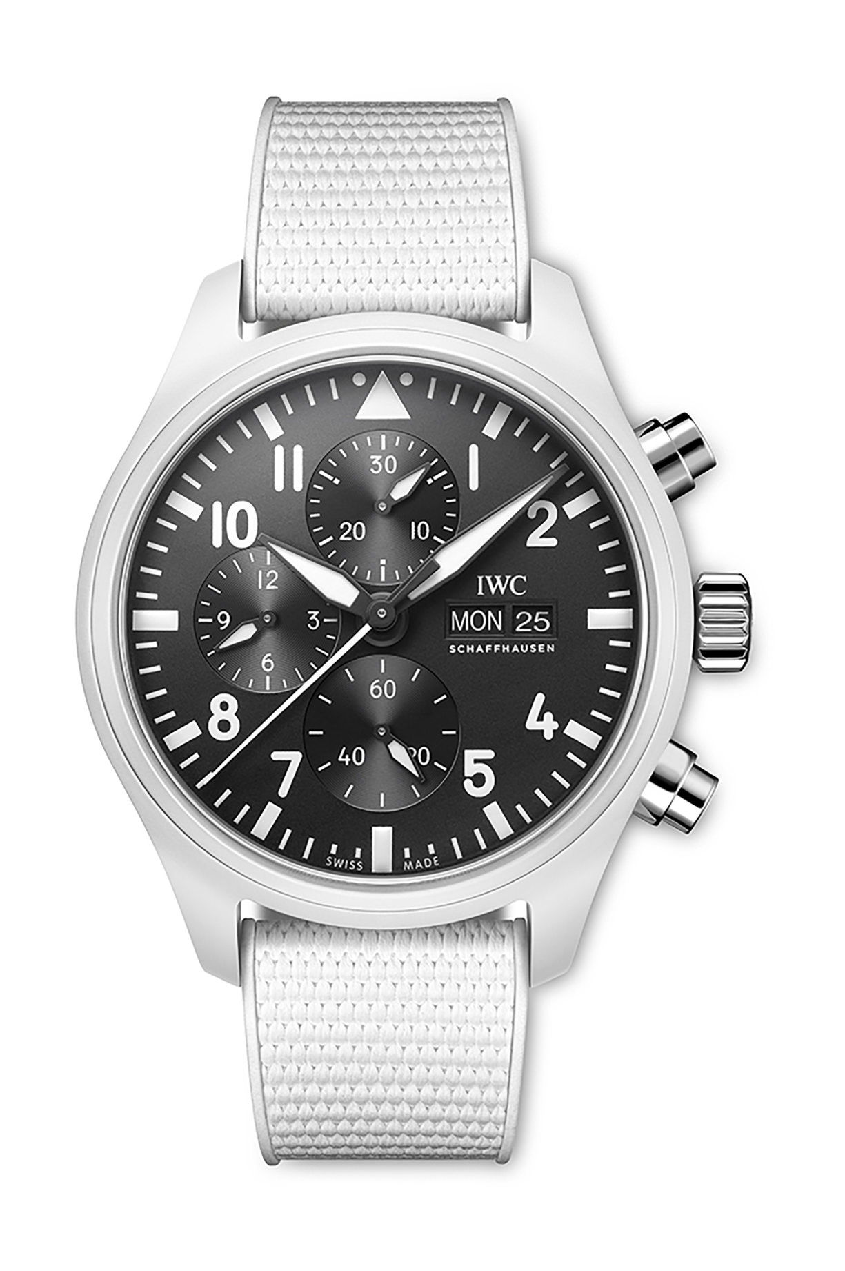 IWC Schaffhausen Pilot’s Watch Chronograph Top Gun Edition “Lake Tahoe” luxury timepiece - detailed view