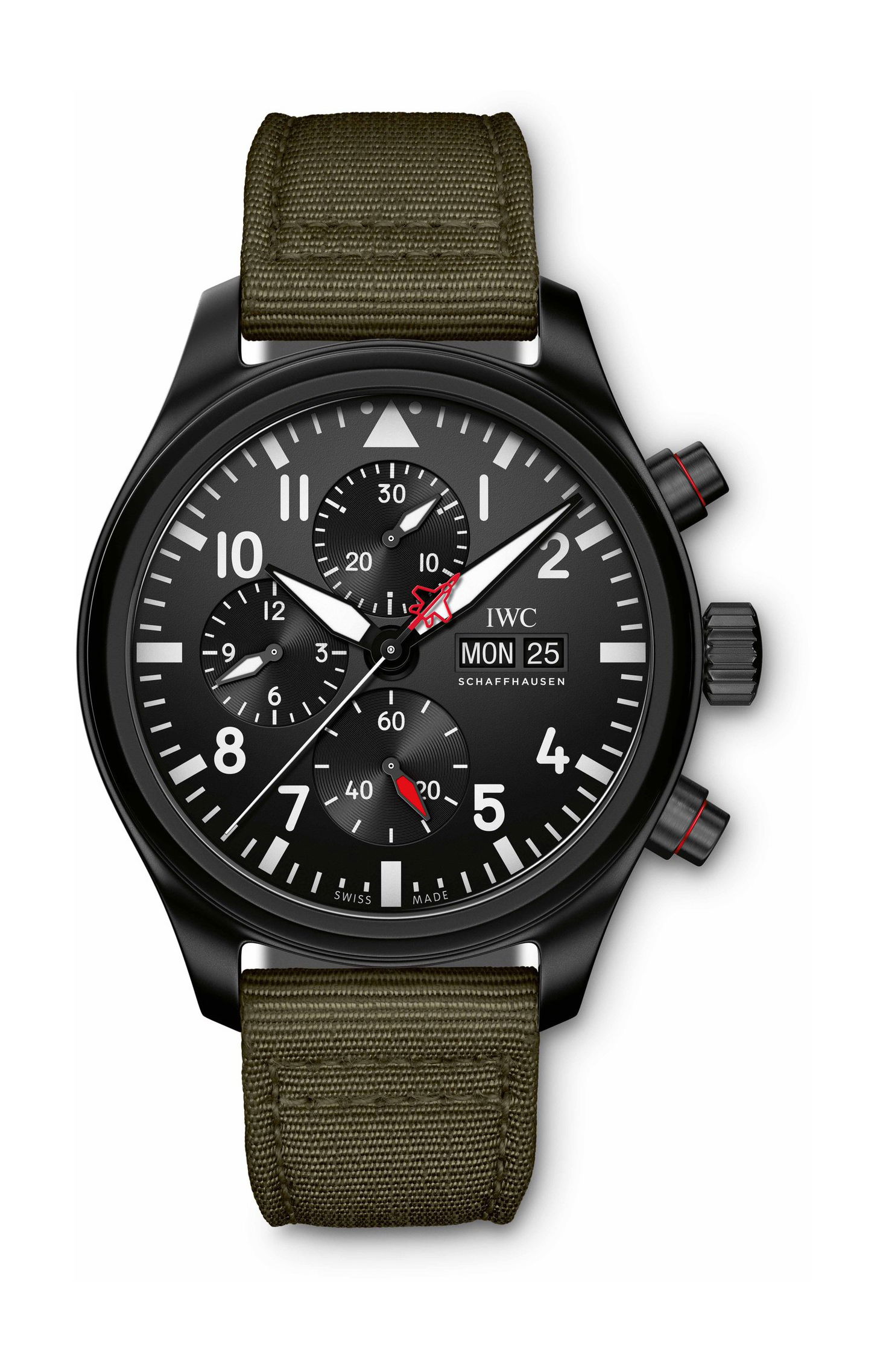 IWC Schaffhausen Pilot’s Watch Chronograph Top Gun Edition “SFTI” luxury timepiece - detailed view