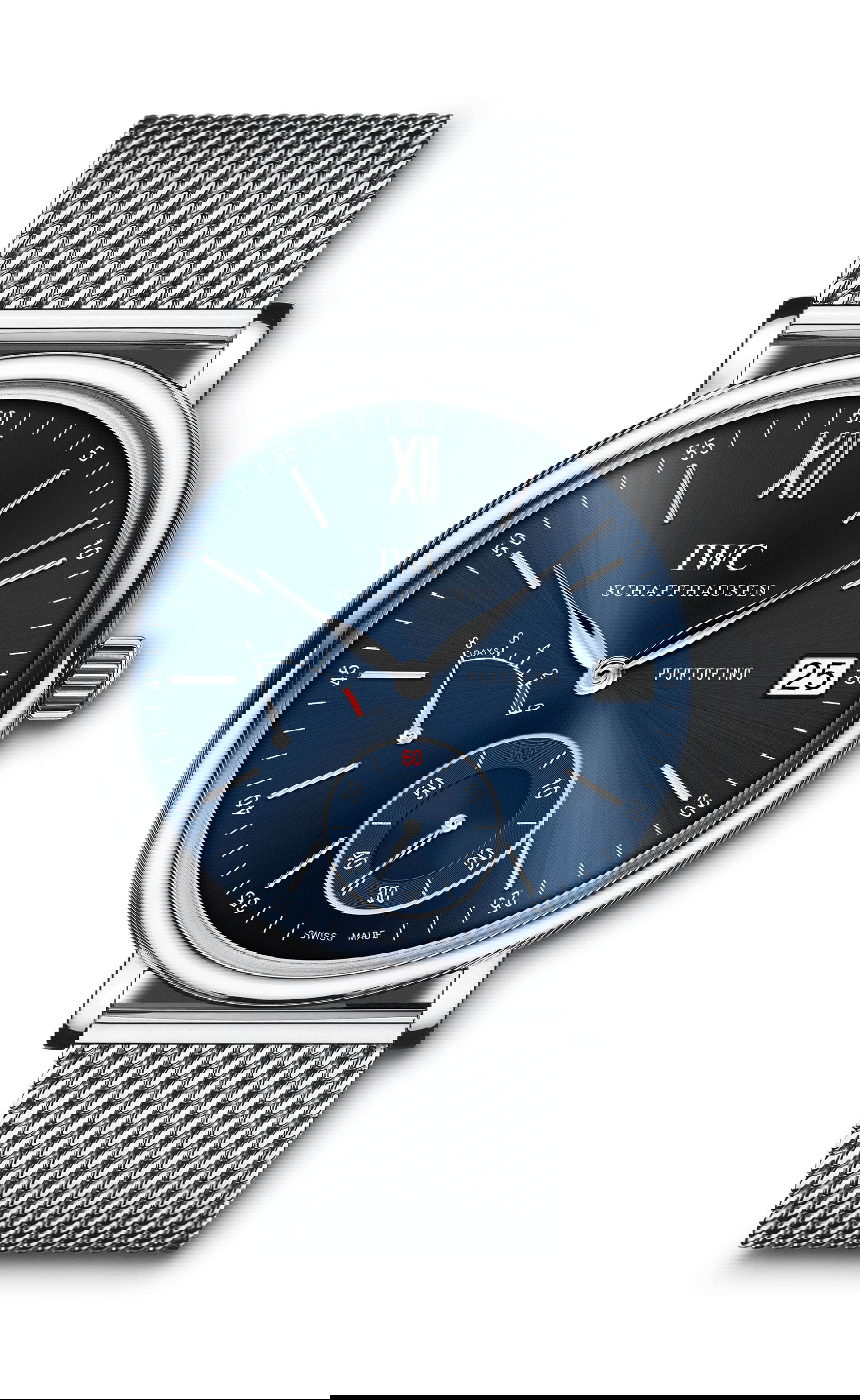 IWC Schaffhausen Portofino Hand-Wound Eight Days luxury timepiece - detailed view