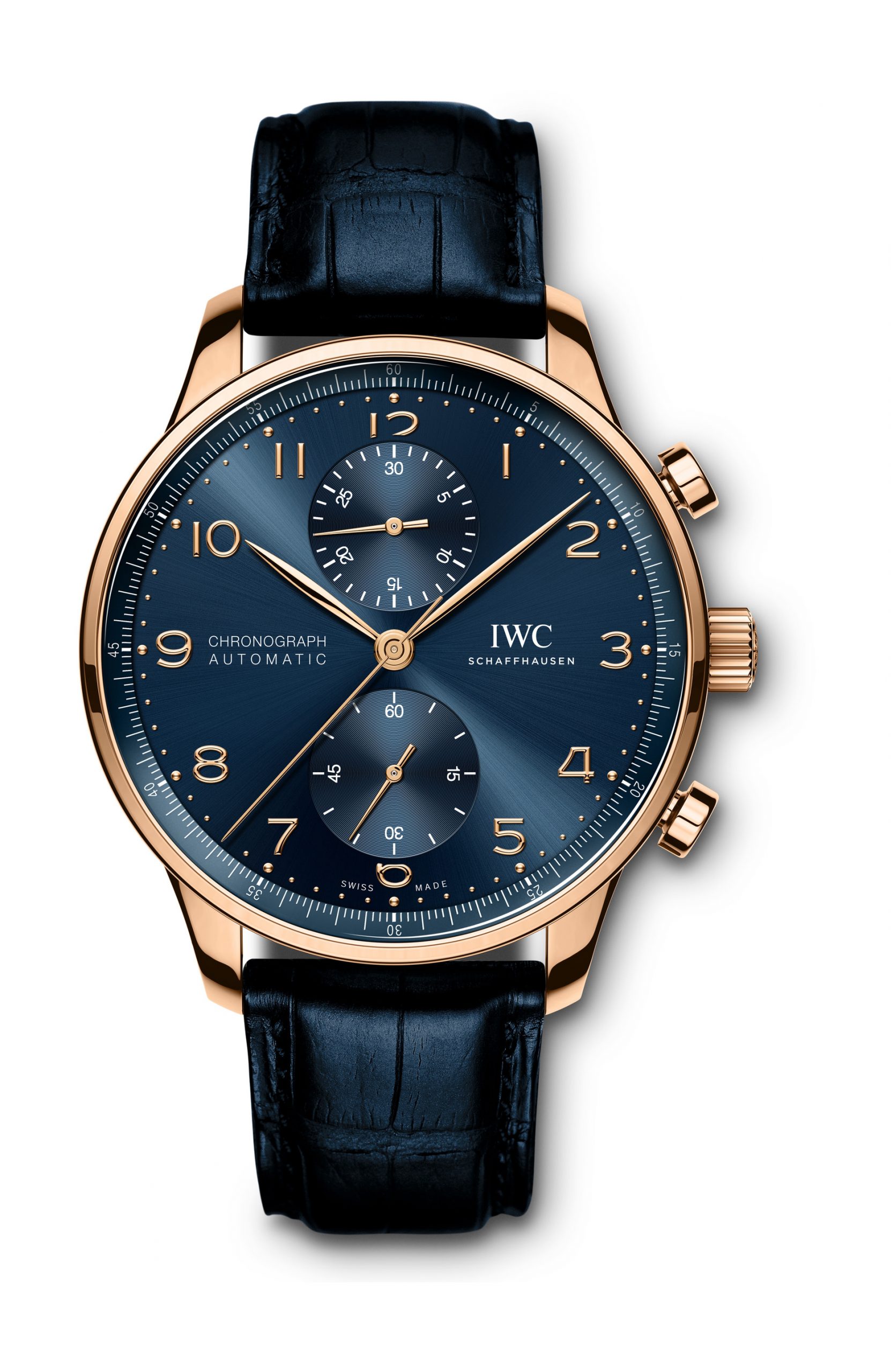 IWC Schaffhausen Portugieser Chronograph Boutique Edition luxury timepiece - detailed view