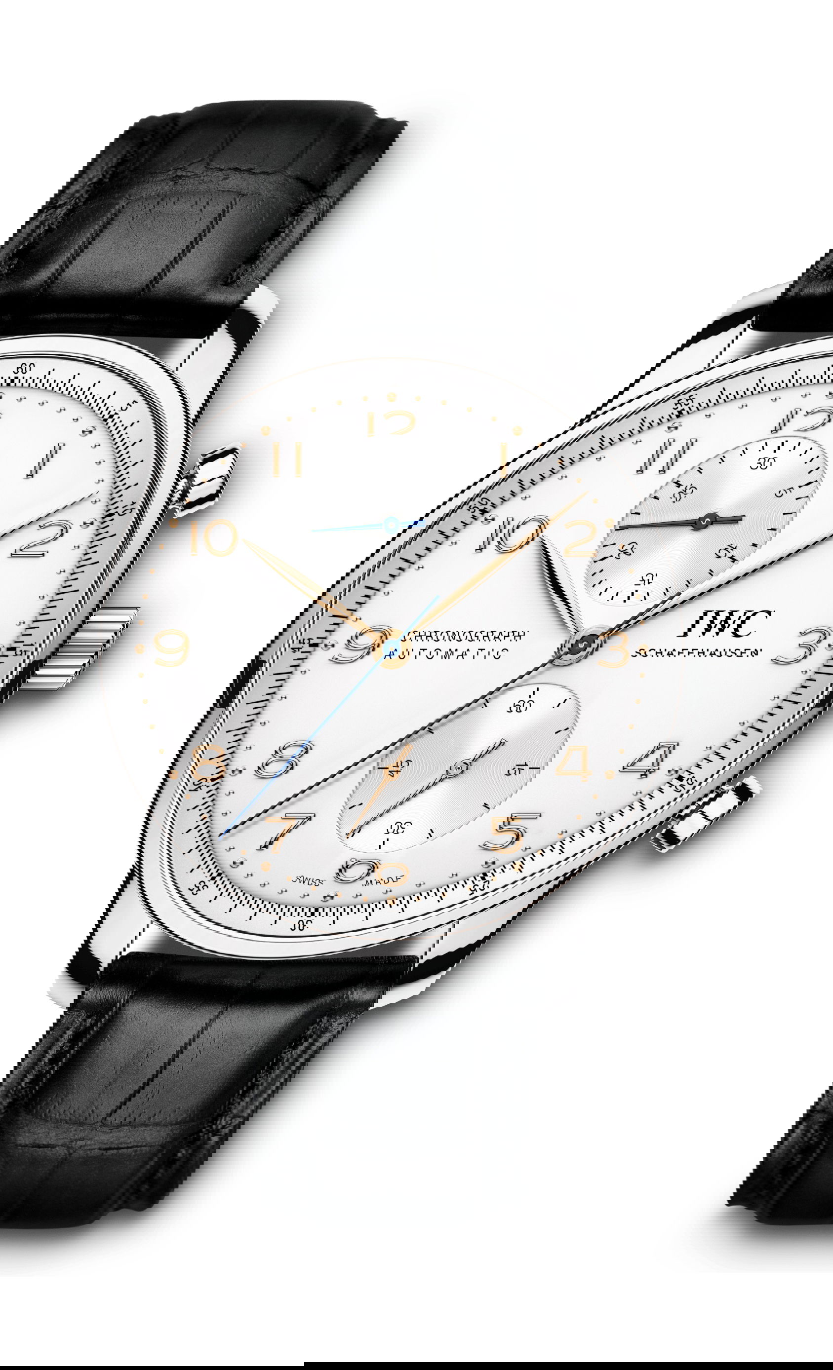 IWC Schaffhausen Portugieser Chronograph luxury timepiece - detailed view