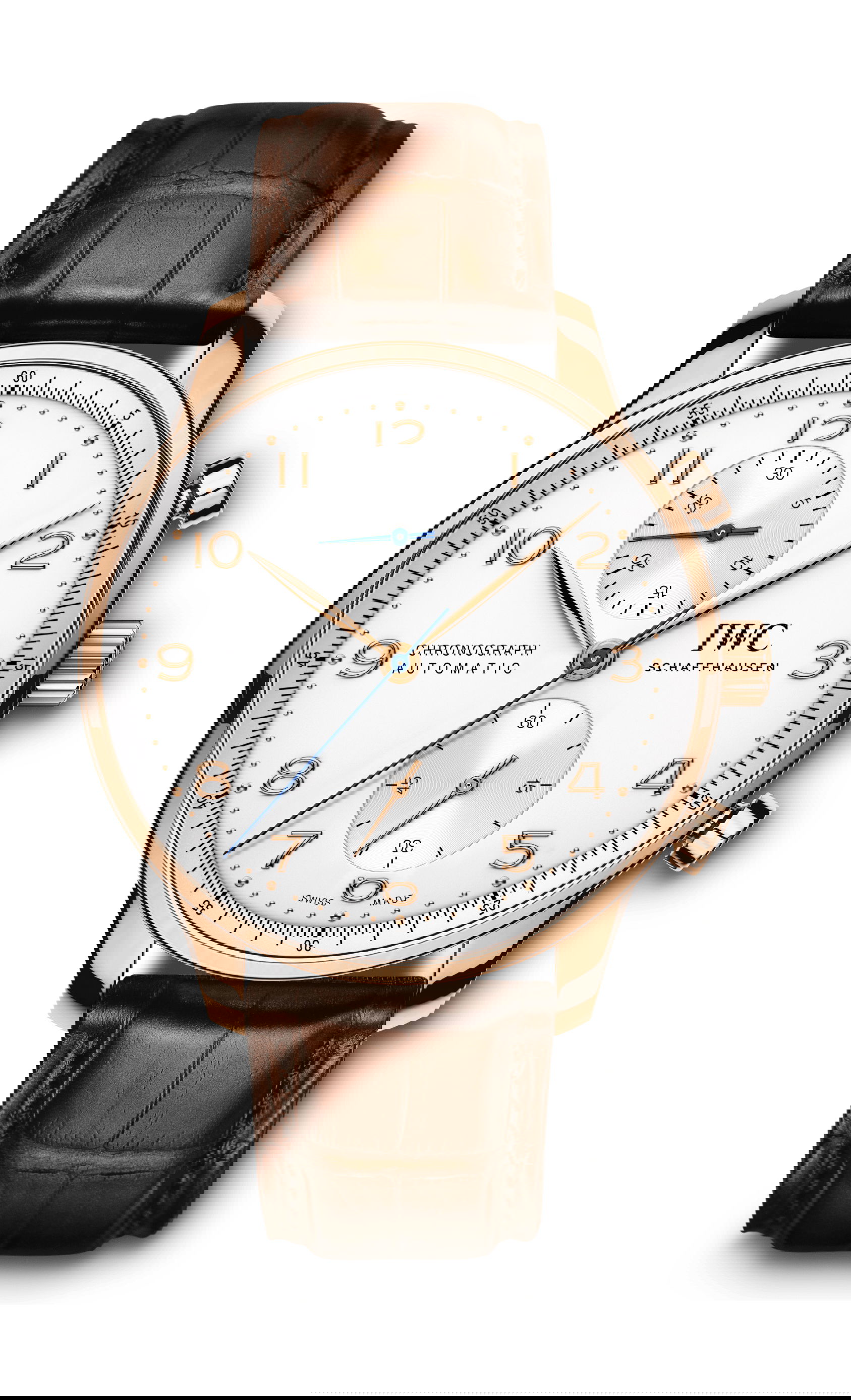 IWC Schaffhausen Portugieser Chronograph luxury timepiece - detailed view