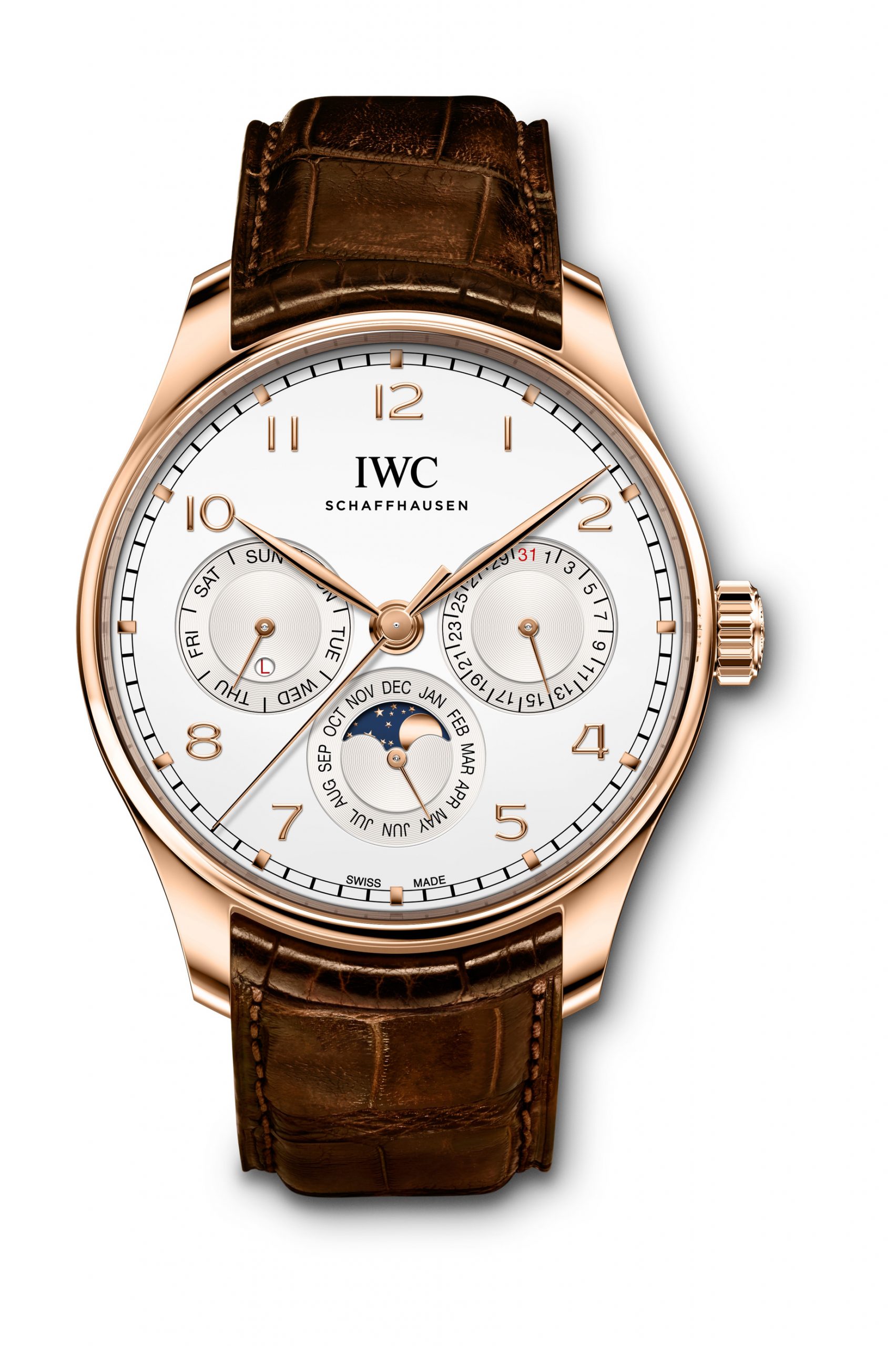 IWC Schaffhausen Portugieser Perpetual Calendar 42 luxury timepiece - detailed view