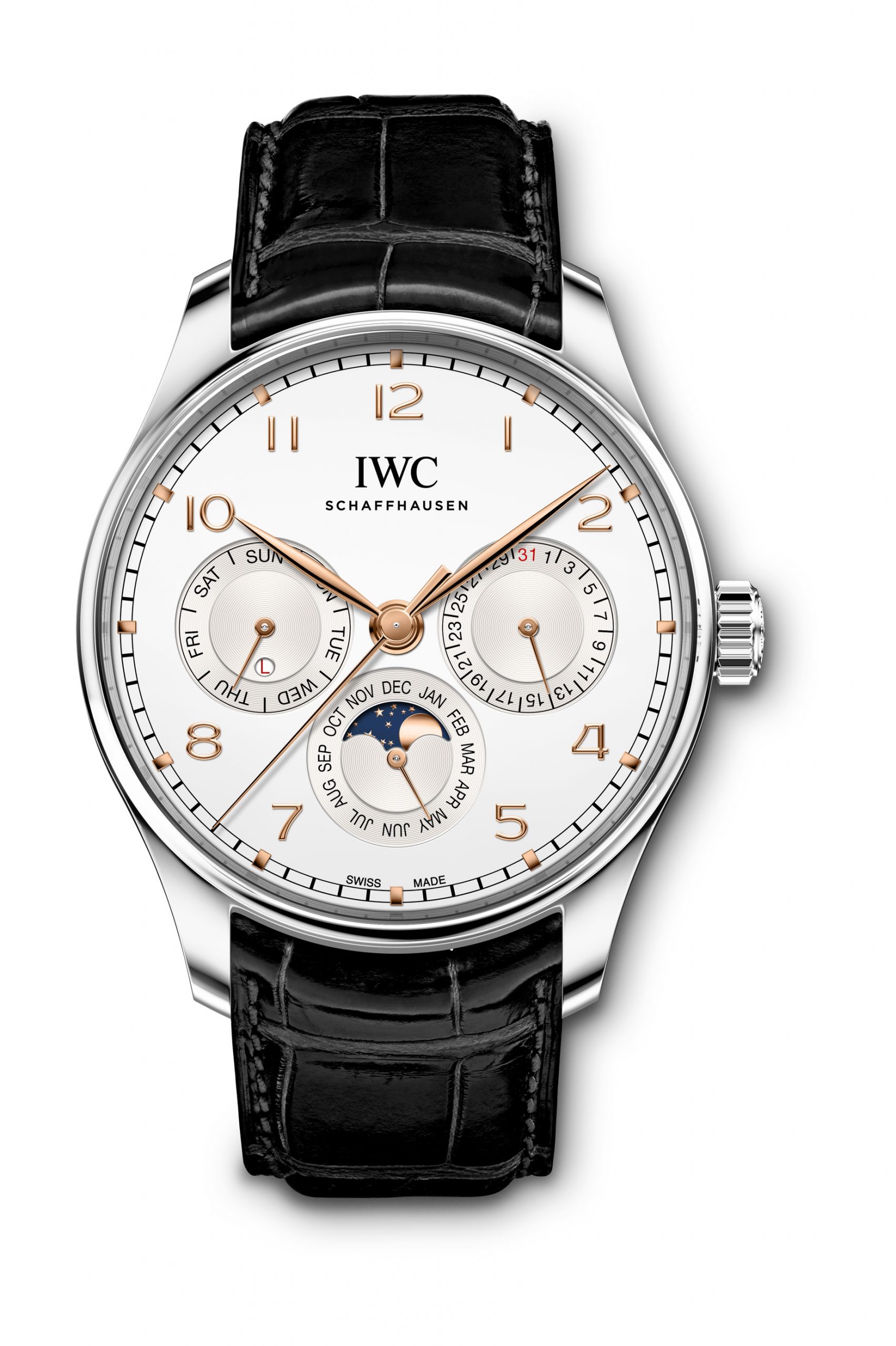 IWC Schaffhausen Portugieser Perpetual Calendar 42 luxury timepiece - detailed view