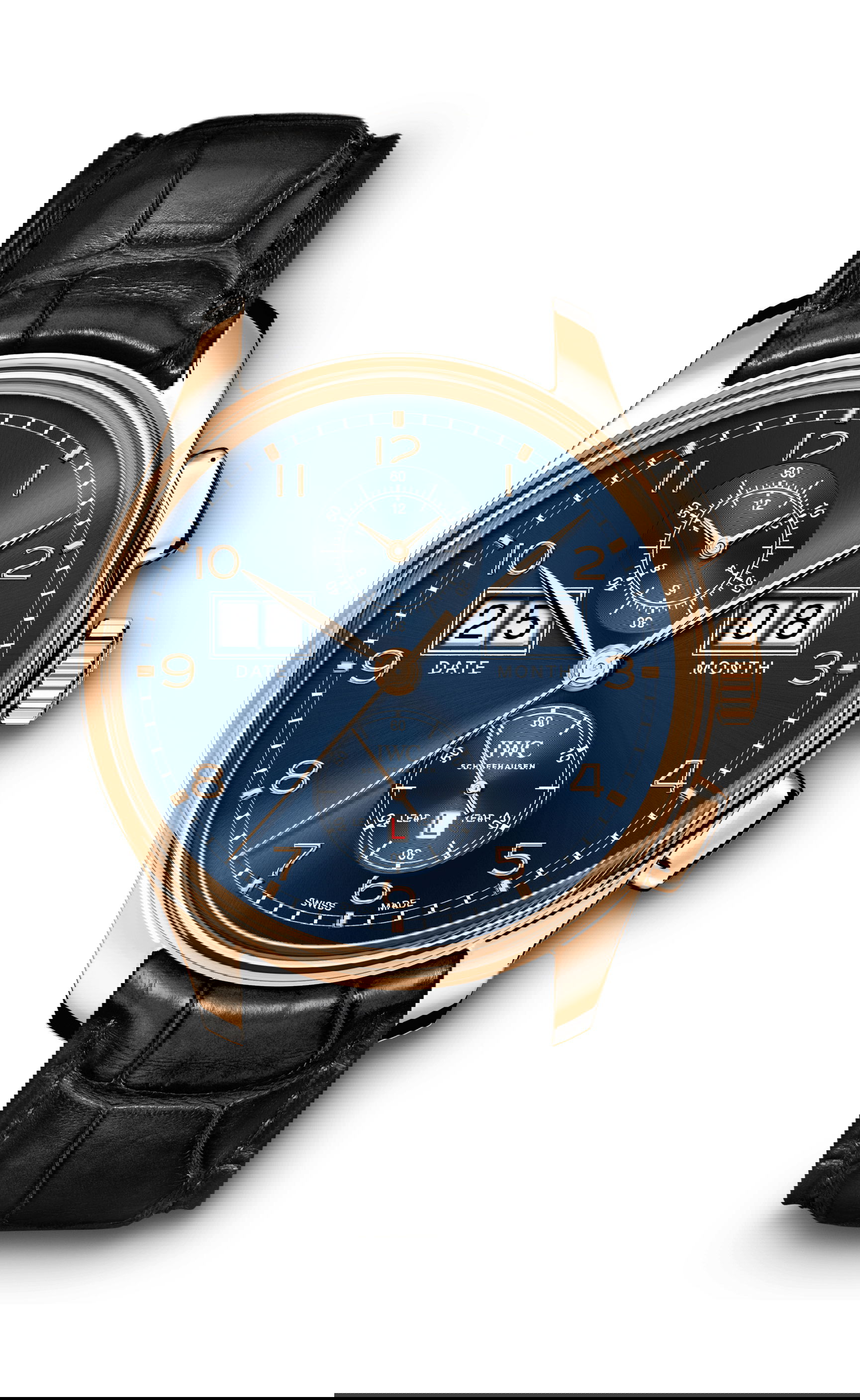 IWC Schaffhausen Portugieser Perpetual Calendar Digital Date-Month luxury timepiece - detailed view