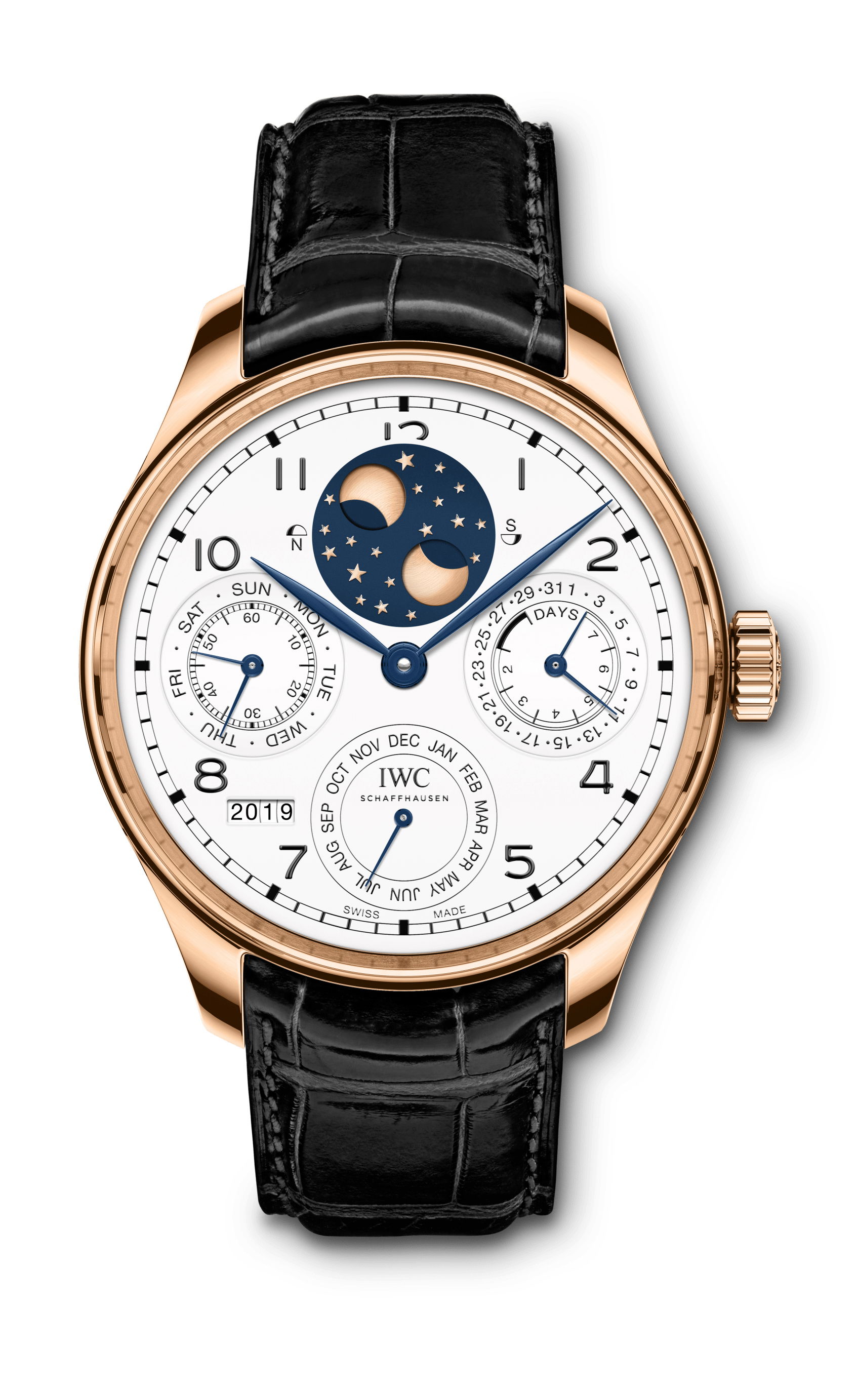 IWC Schaffhausen Portugieser Perpetual Calendar Edition “150 Years” luxury timepiece - detailed view