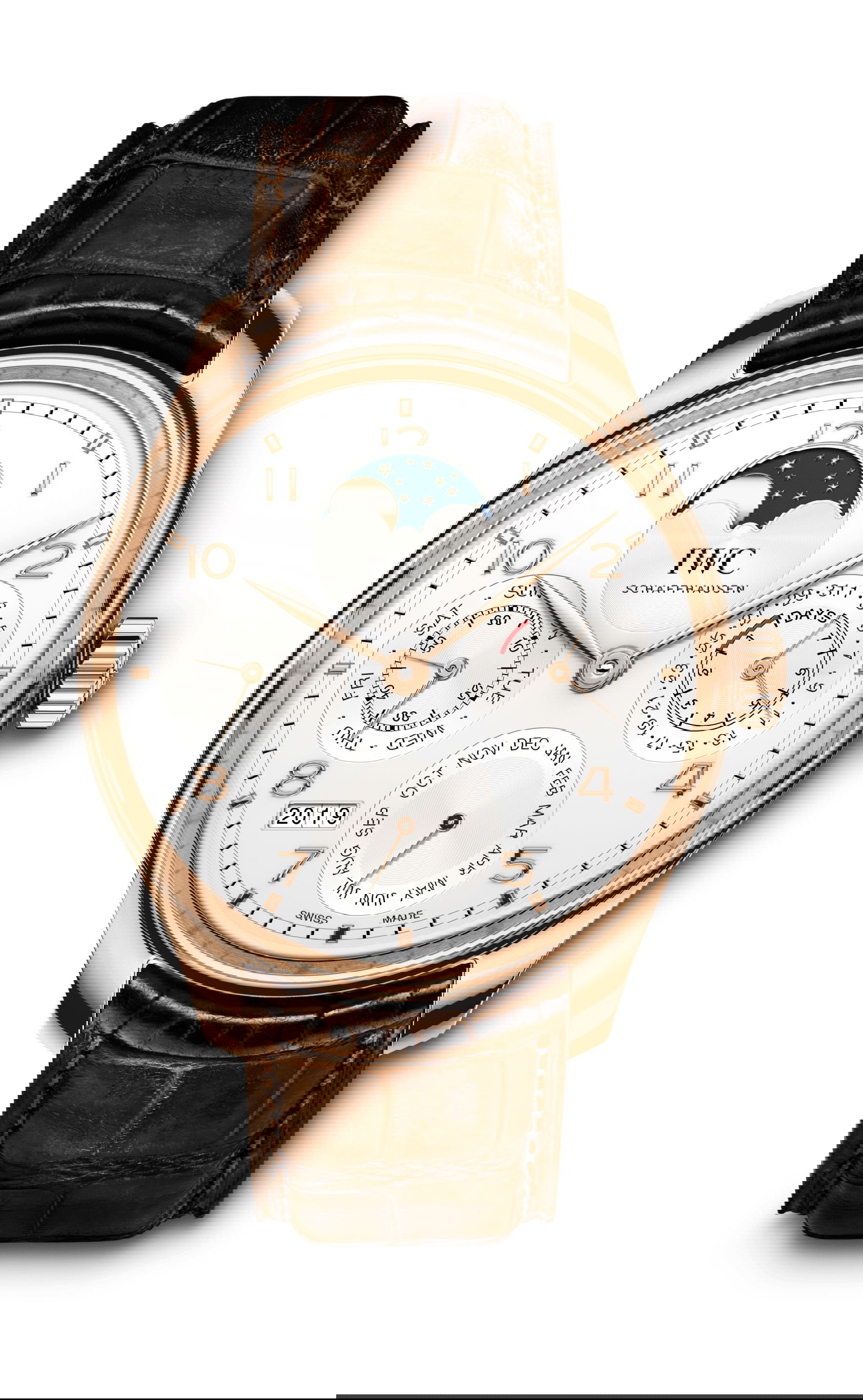 IWC Schaffhausen Portugieser Perpetual Calendar luxury timepiece - detailed view
