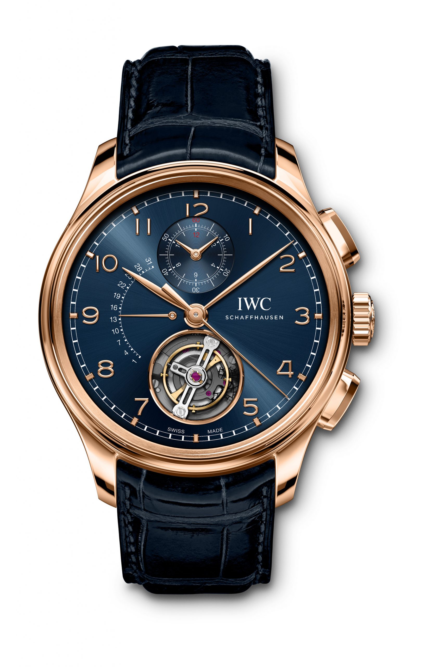 IWC Schaffhausen Portugieser Tourbillon Chronograph Boutique Edition luxury timepiece - detailed view