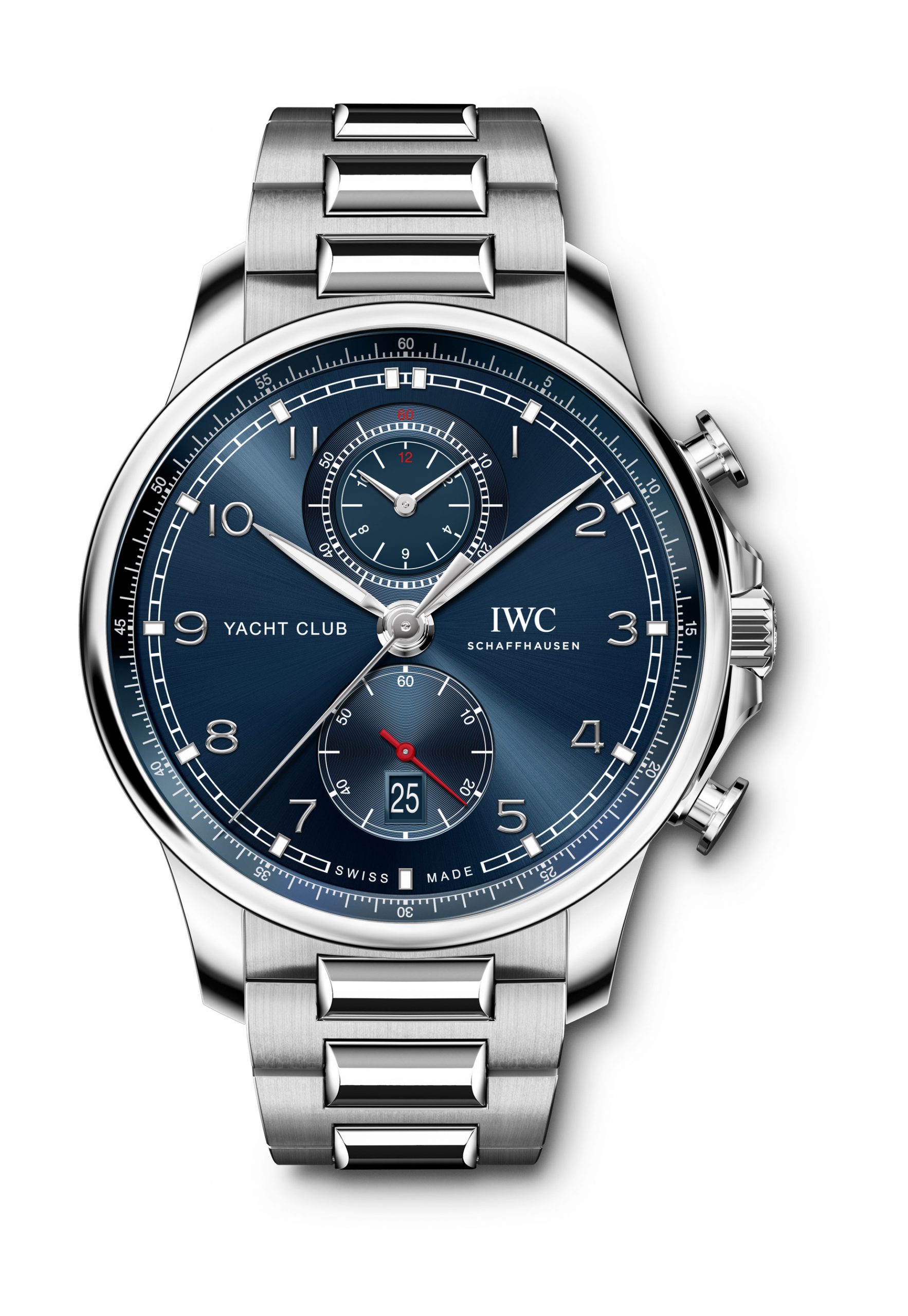IWC Schaffhausen Portugieser Yacht Club Chronograph luxury timepiece - detailed view