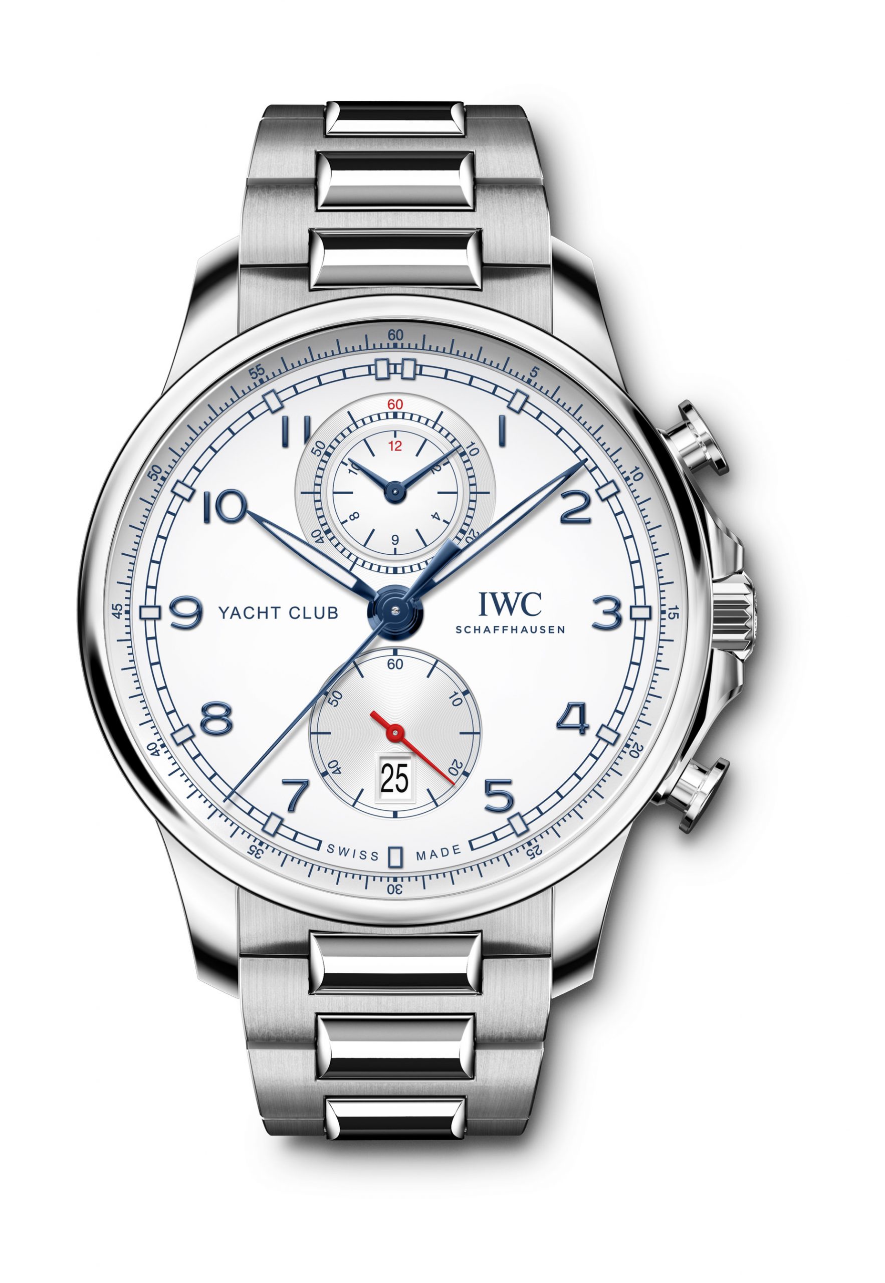 IWC Schaffhausen Portugieser Yacht Club Chronograph luxury timepiece - detailed view