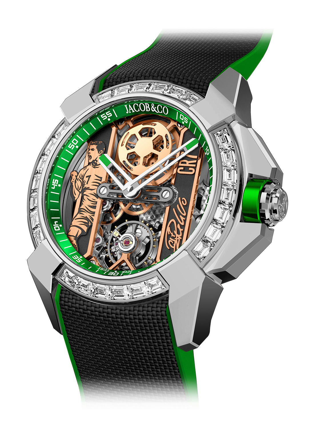 Jacob and Co Epic X Heart of CR7 Baguette watch