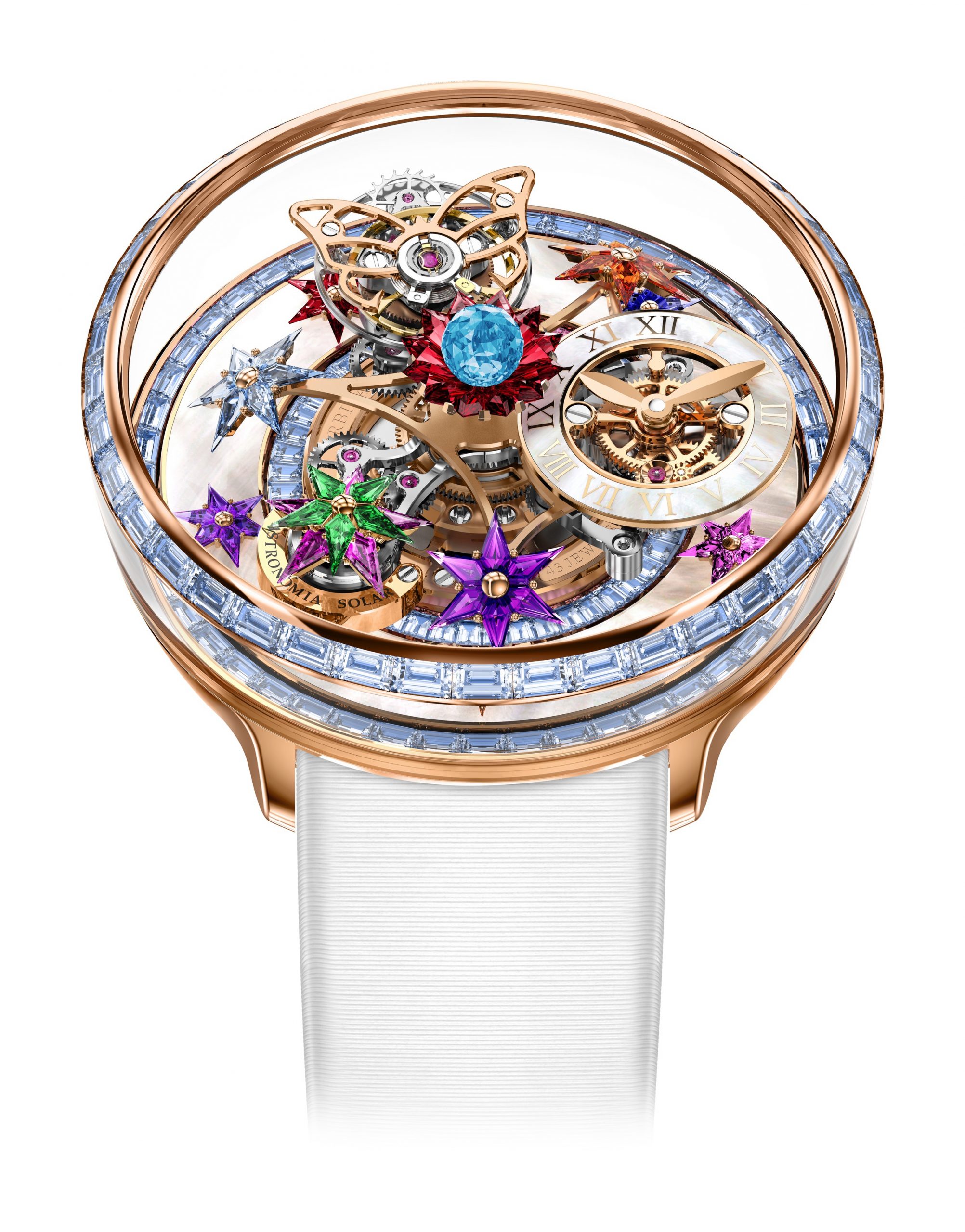 Jacob & Co Fleurs de Jardin luxury timepiece - detailed view