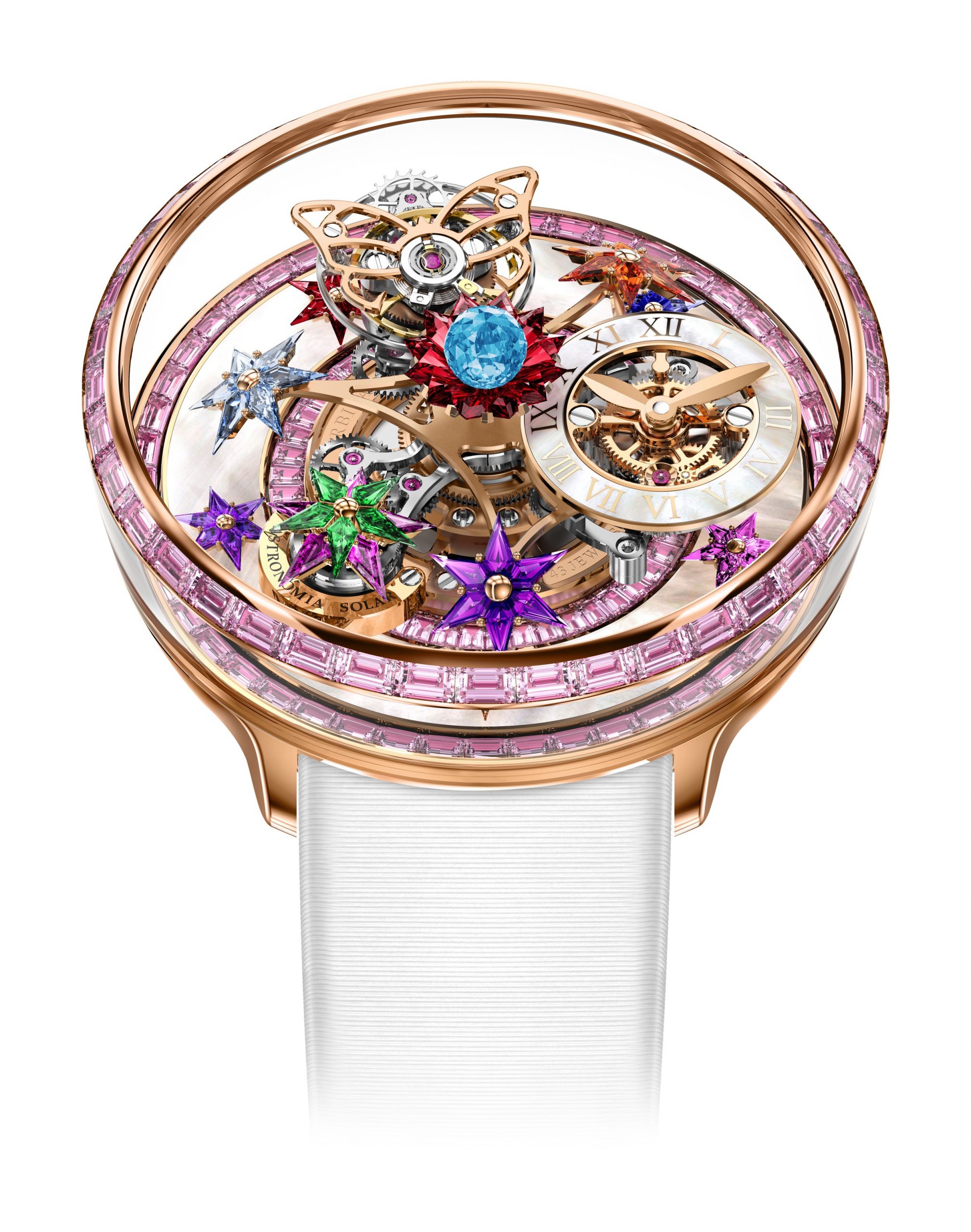 Jacob & Co Fleurs de Jardin luxury timepiece - detailed view