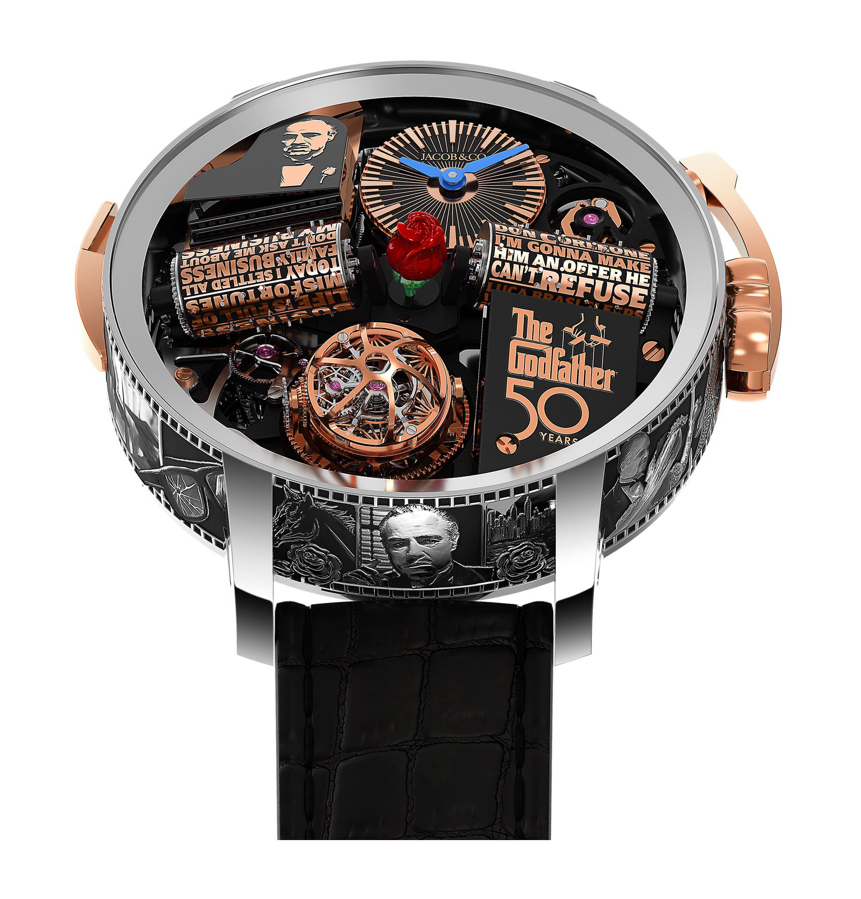 Jacob & Co Opera Godfather 50th Anniversary luxury timepiece - detailed view