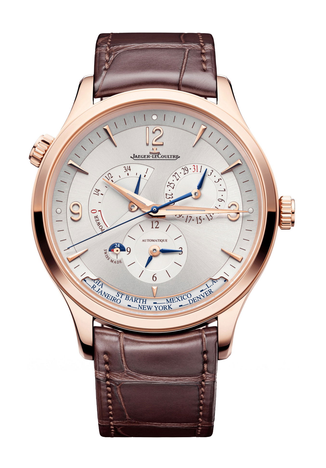 Jaeger-LeCoultre Master Control Geographic luxury timepiece - detailed view