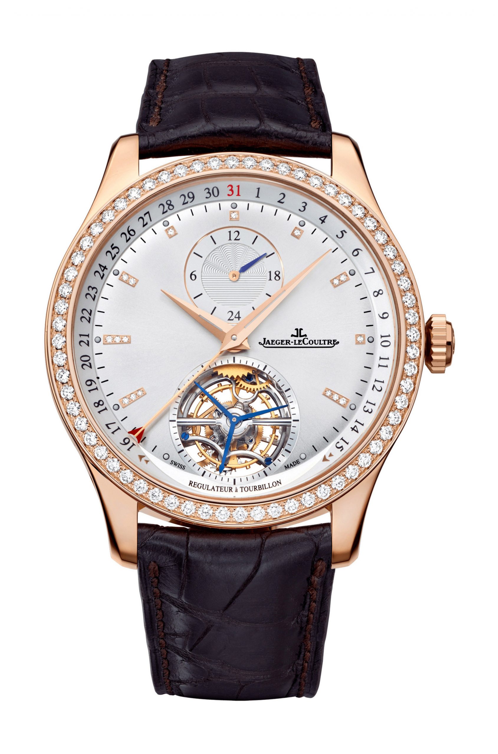 Jaeger-LeCoultre Master Tourbillon Dualtime luxury timepiece - detailed view