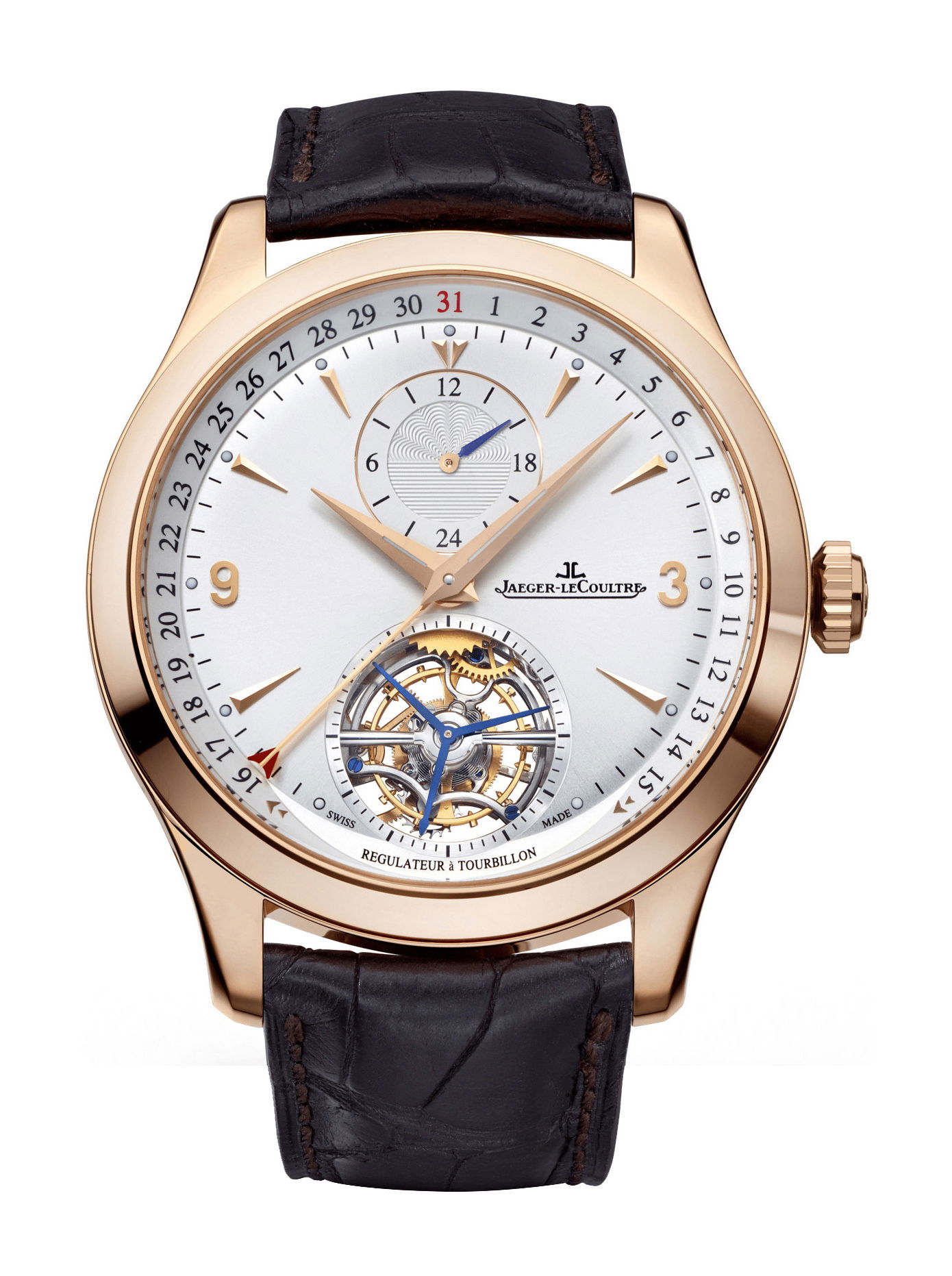Jaeger-LeCoultre Master Tourbillon Dualtime luxury timepiece - detailed view